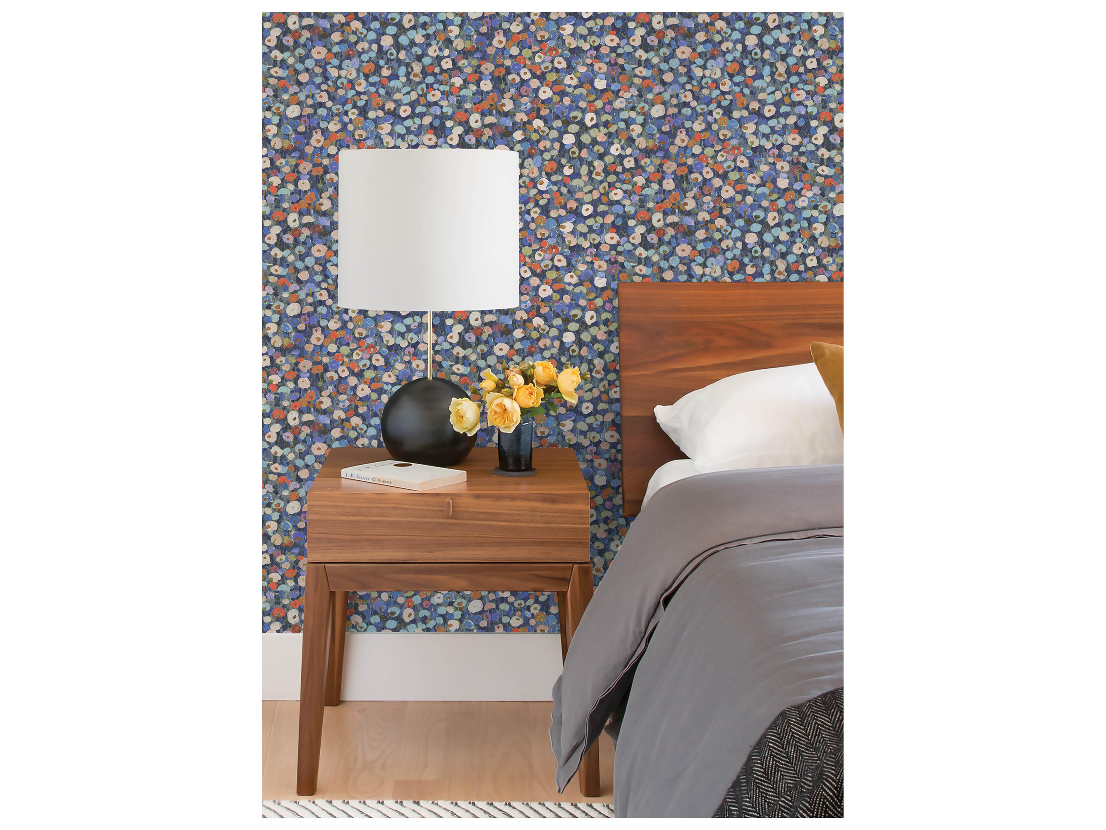 York Wallcoverings Portofino Blue Petite Floral Wallpaper