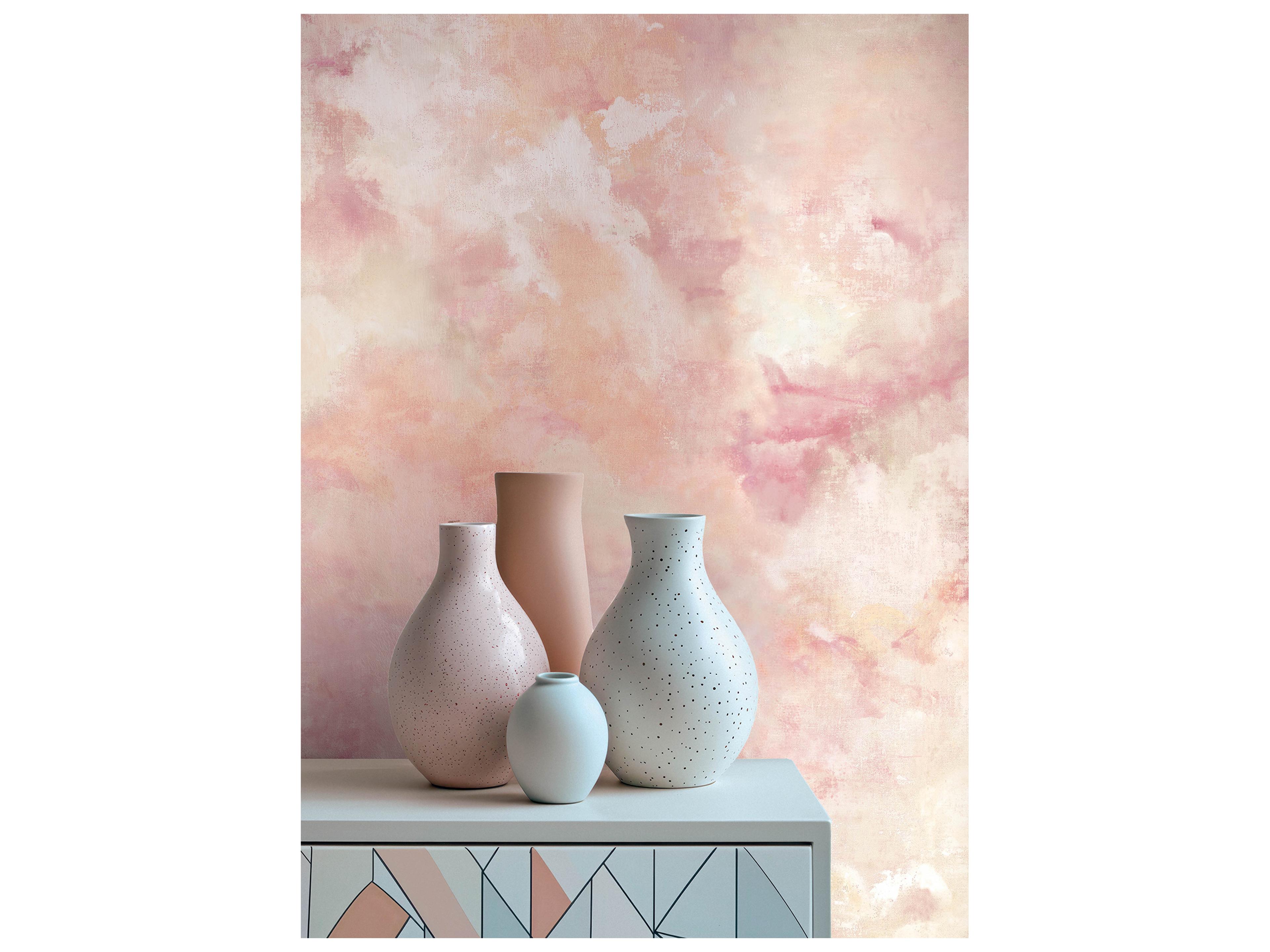 York Wallcoverings Portofino Pink Abstract Wallpaper