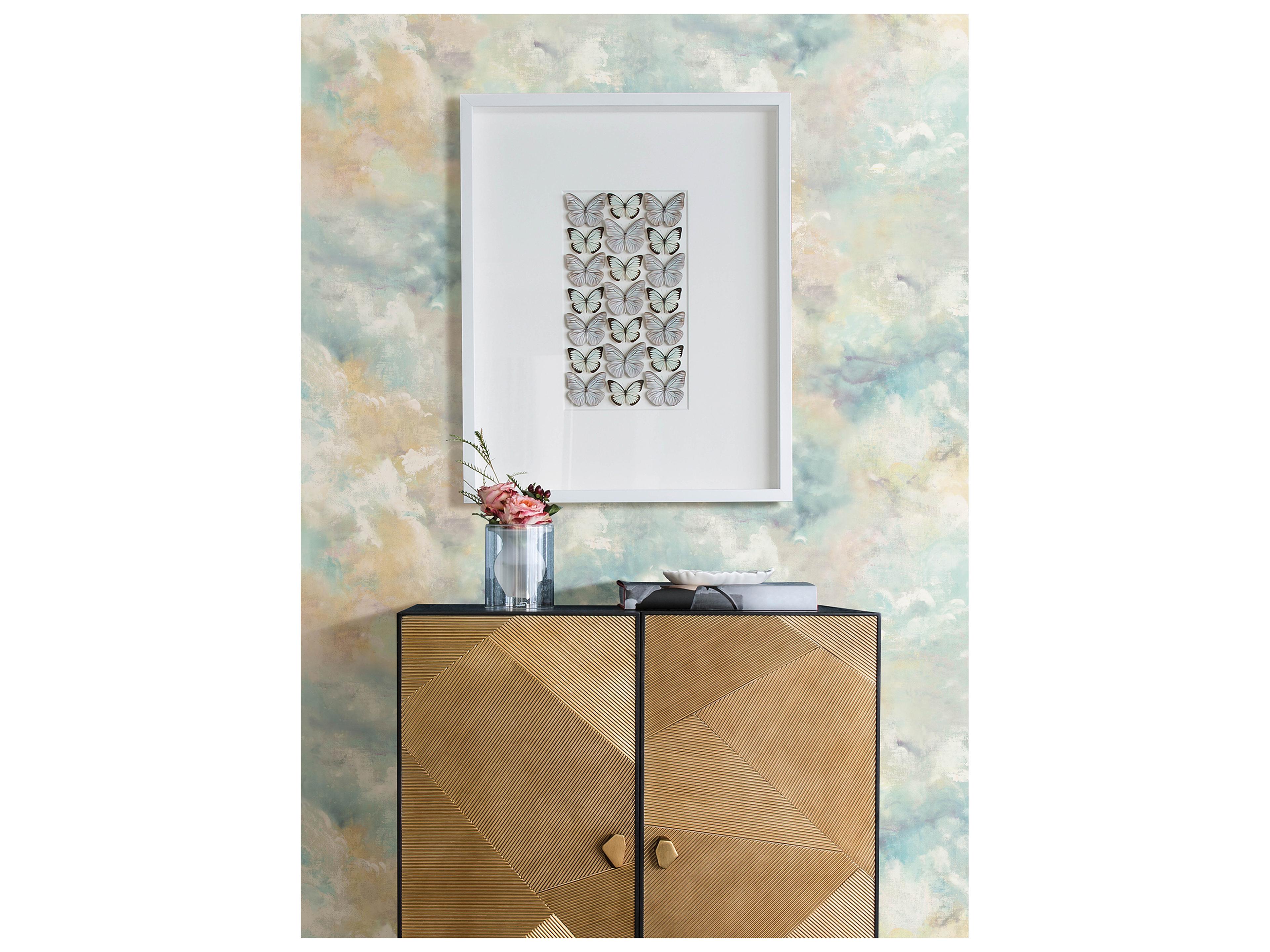 York Wallcoverings Portofino Aquamarine Abstract Wallpaper