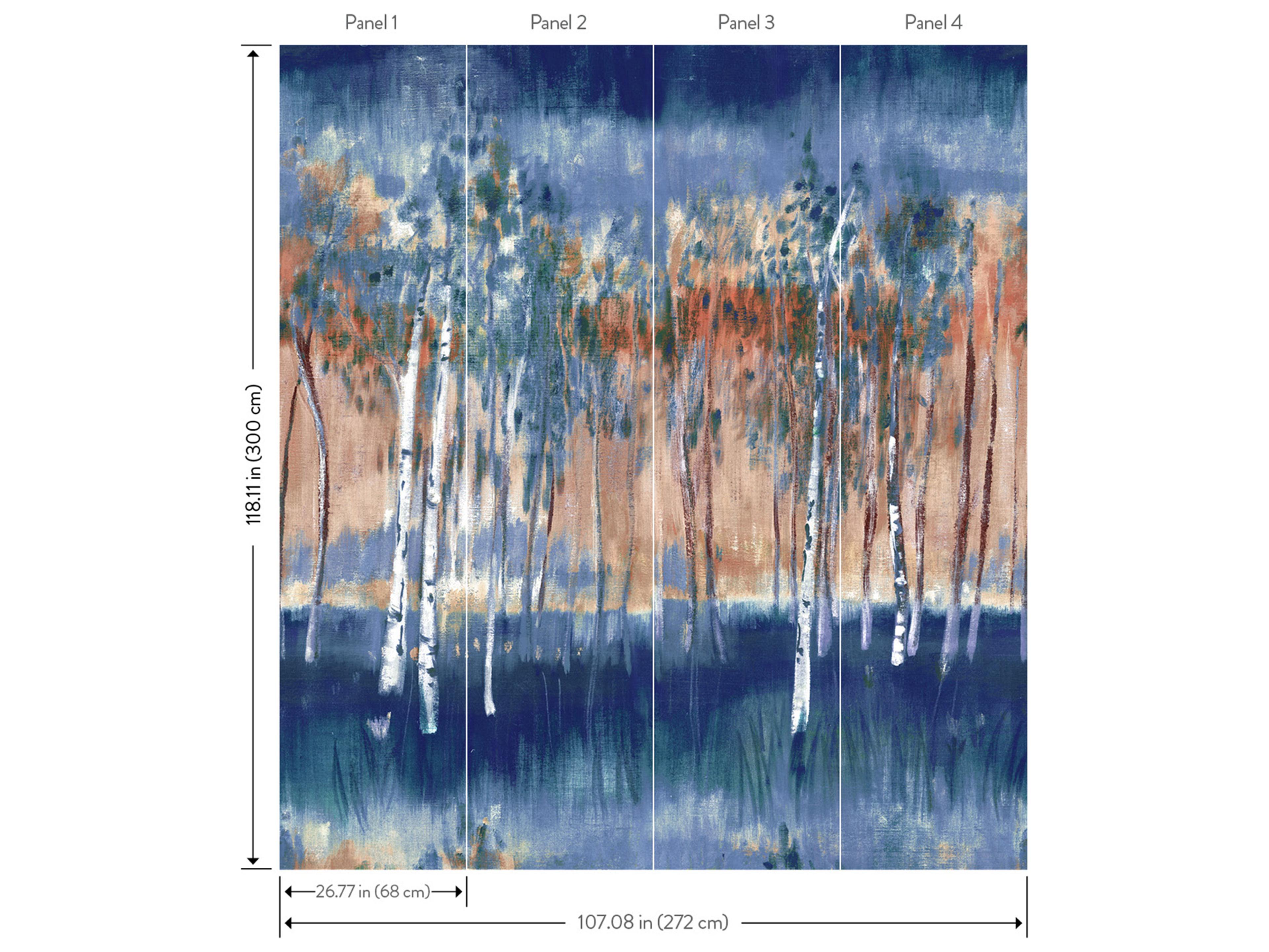 York Wallcoverings Portofino Dark Blue Wall Mural