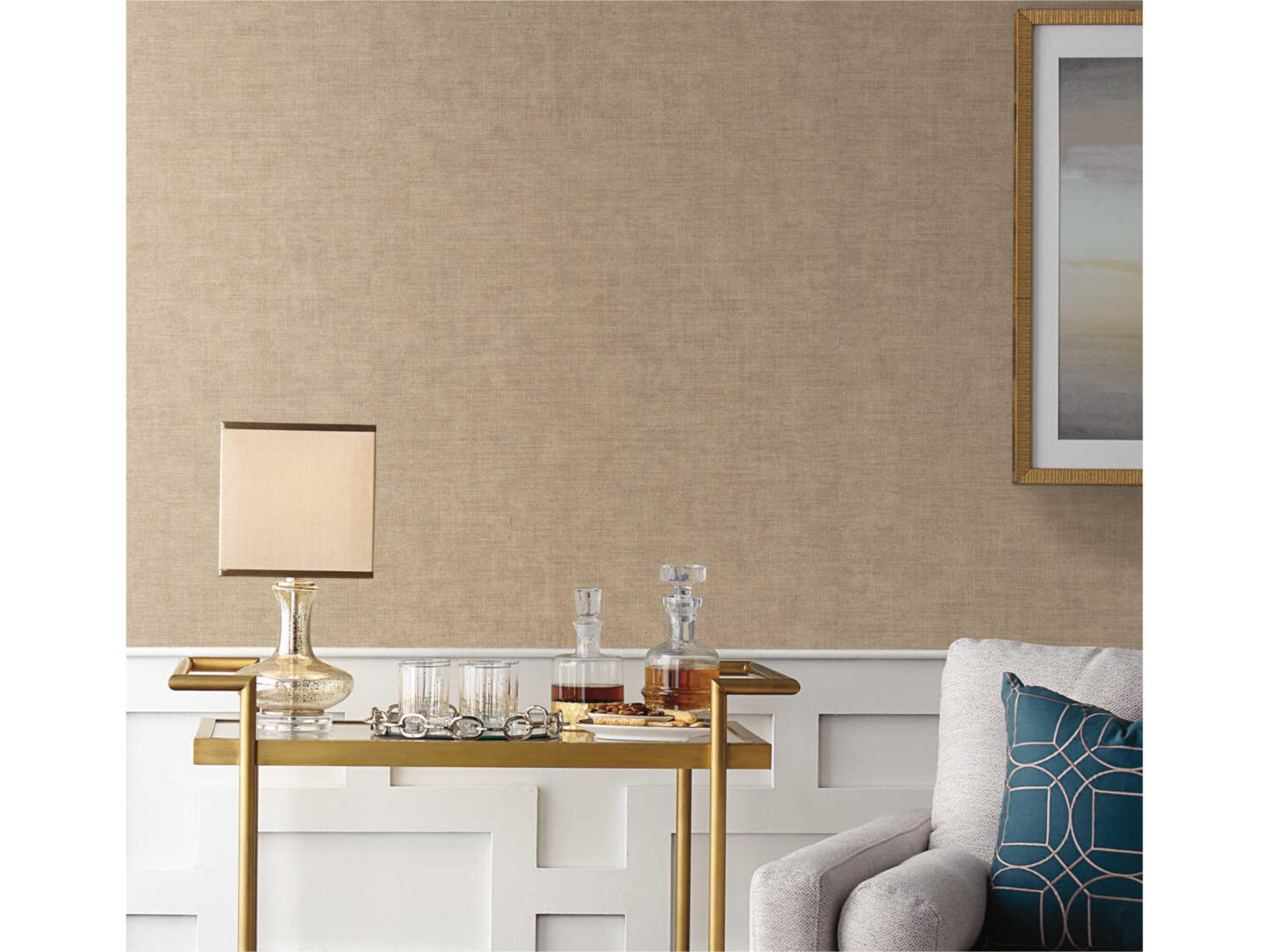 Signature Textures Beige Tabby Weave Texture Wallpaper