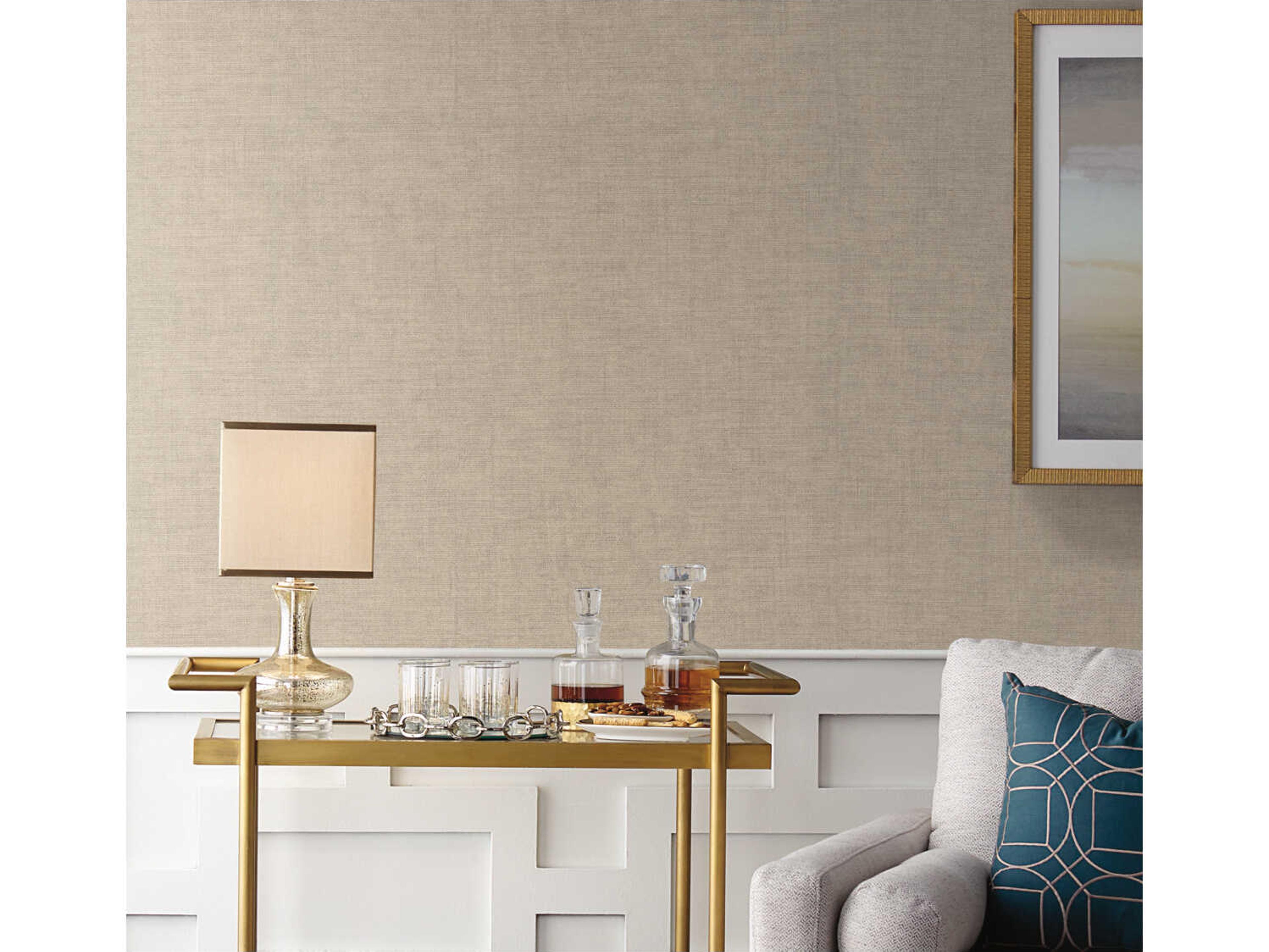 Signature Textures Off White Tabby Weave Texture Wallpaper