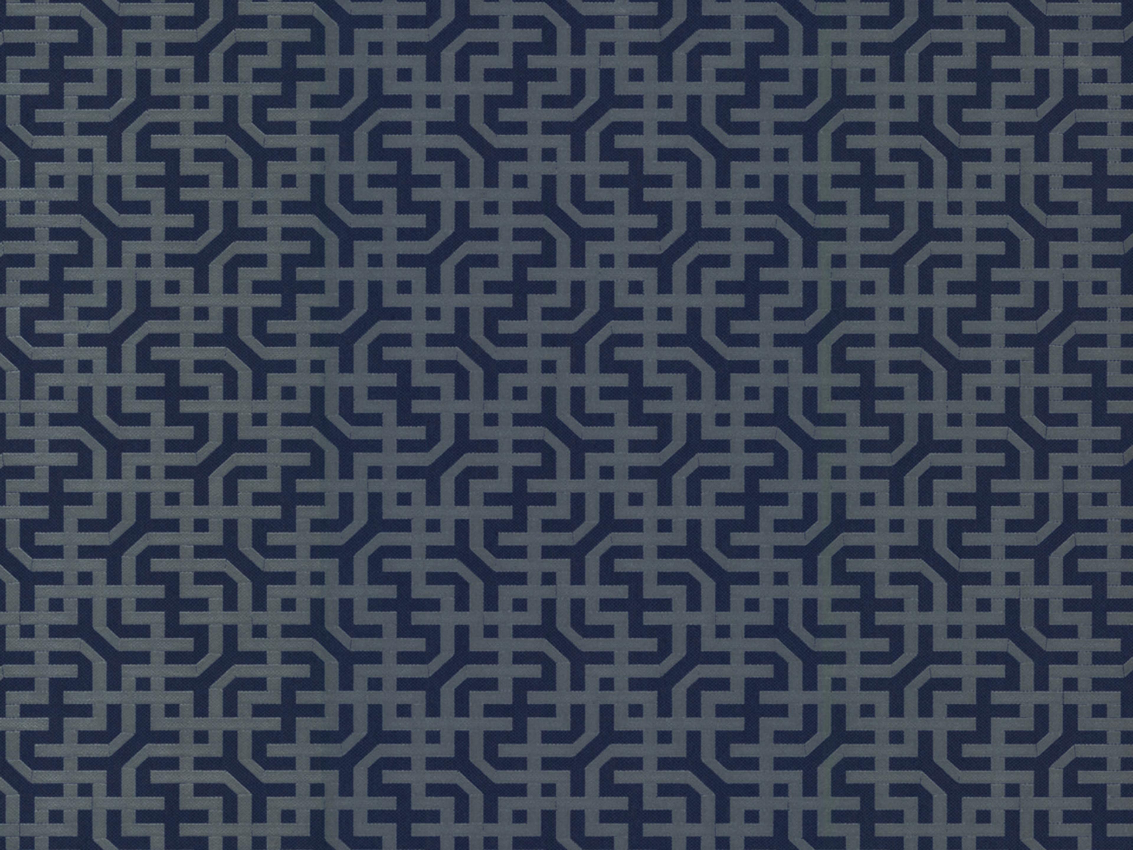 York Wallcoverings Ronald Redding Traveler Navy Dynastic Lattice Wallpaper