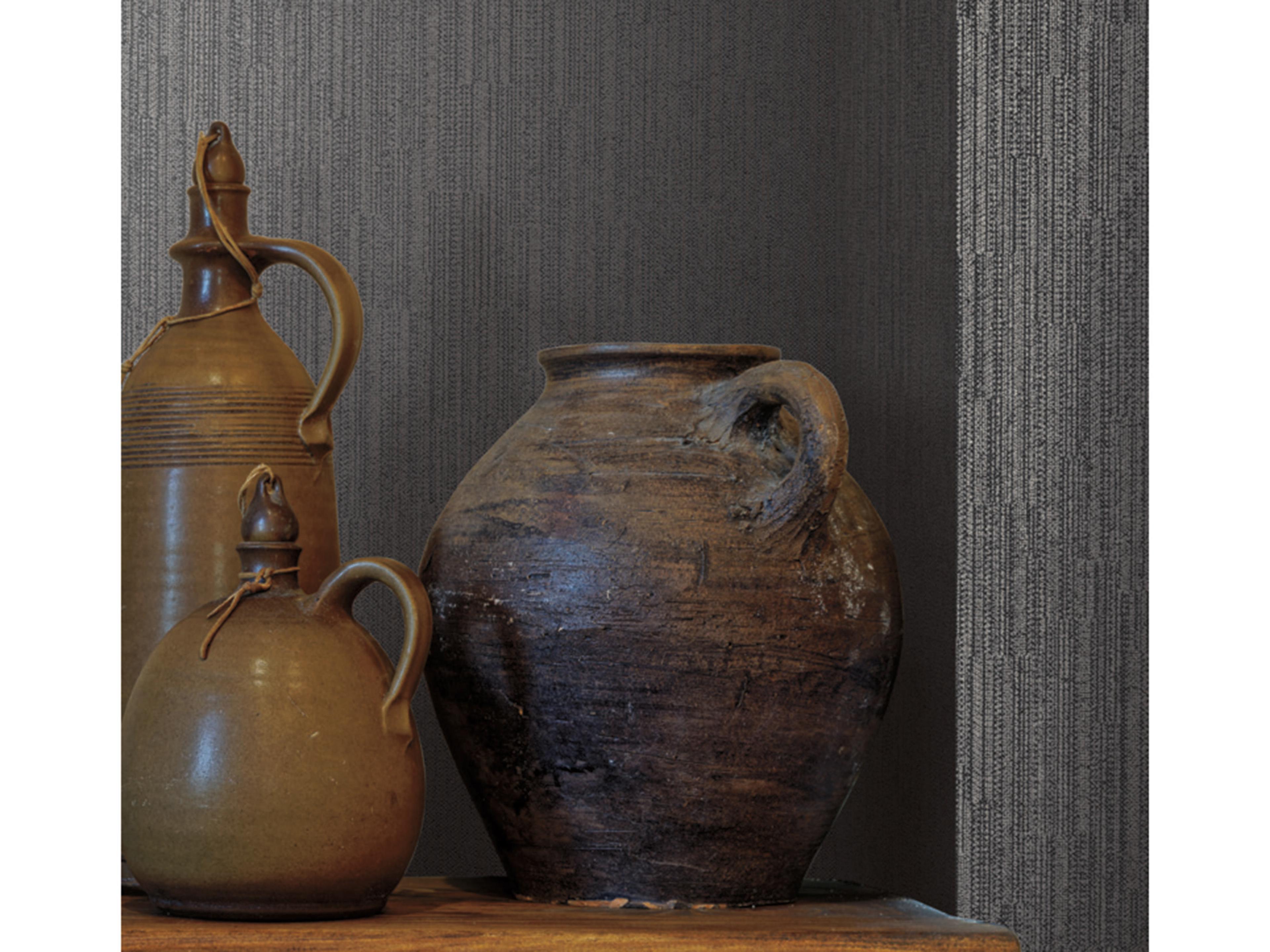 Ronald Redding Traveler Black Weekender Weave Wallpaper