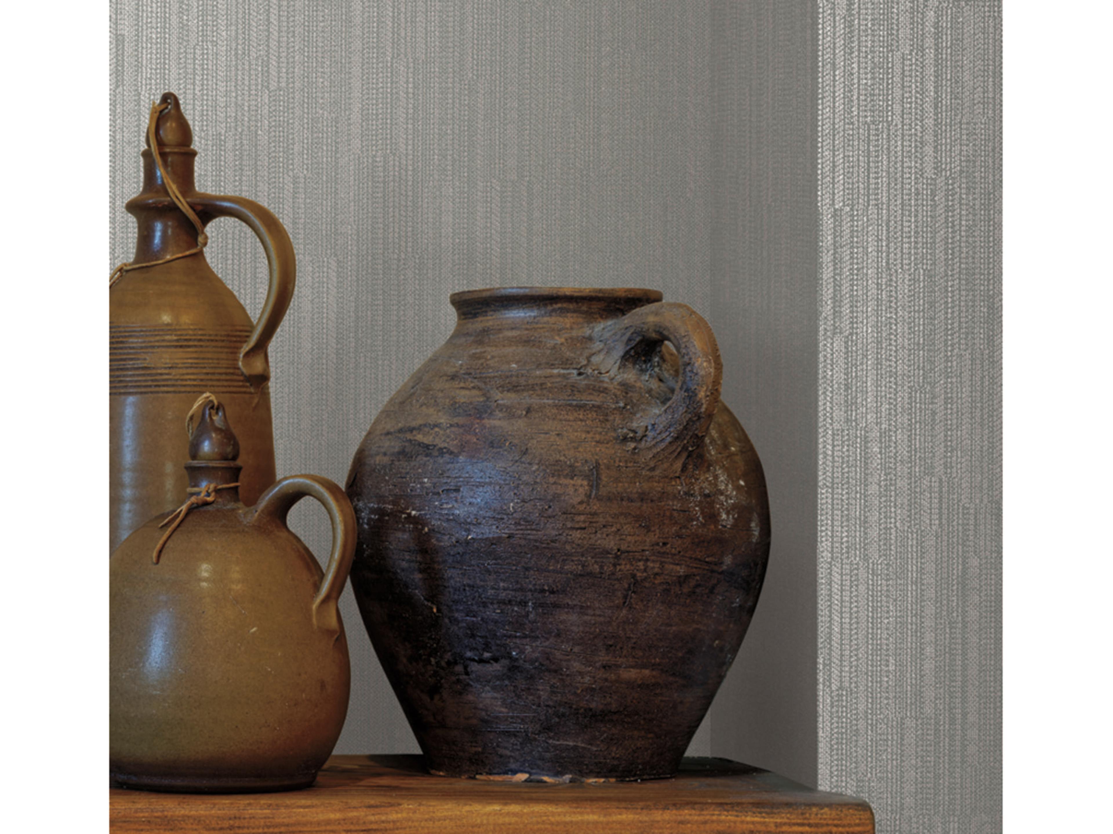 Ronald Redding Traveler Grey Weekender Weave Wallpaper