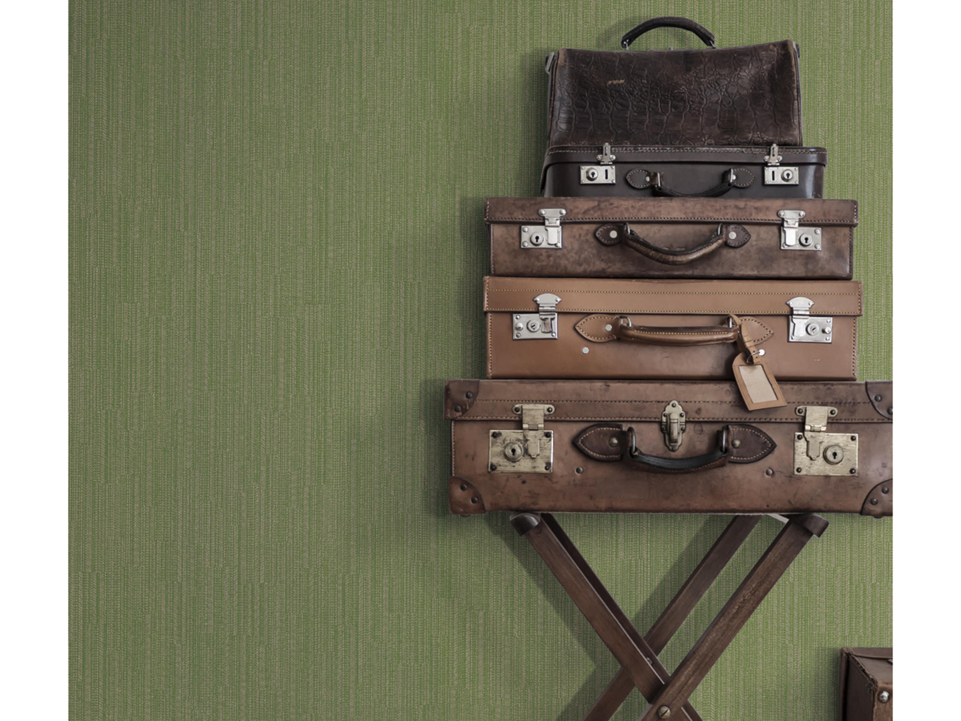 York Wallcoverings Ronald Redding Traveler Green Weekender Weave Wallpaper