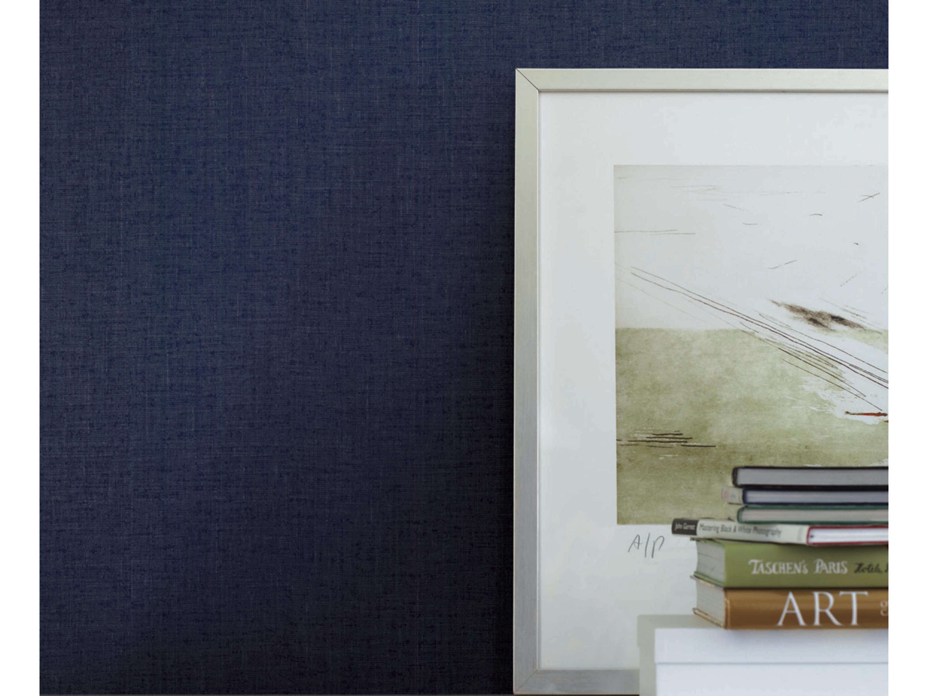 York Wallcoverings Ronald Redding Traveler Blue Diplomacy Weave Wallpaper