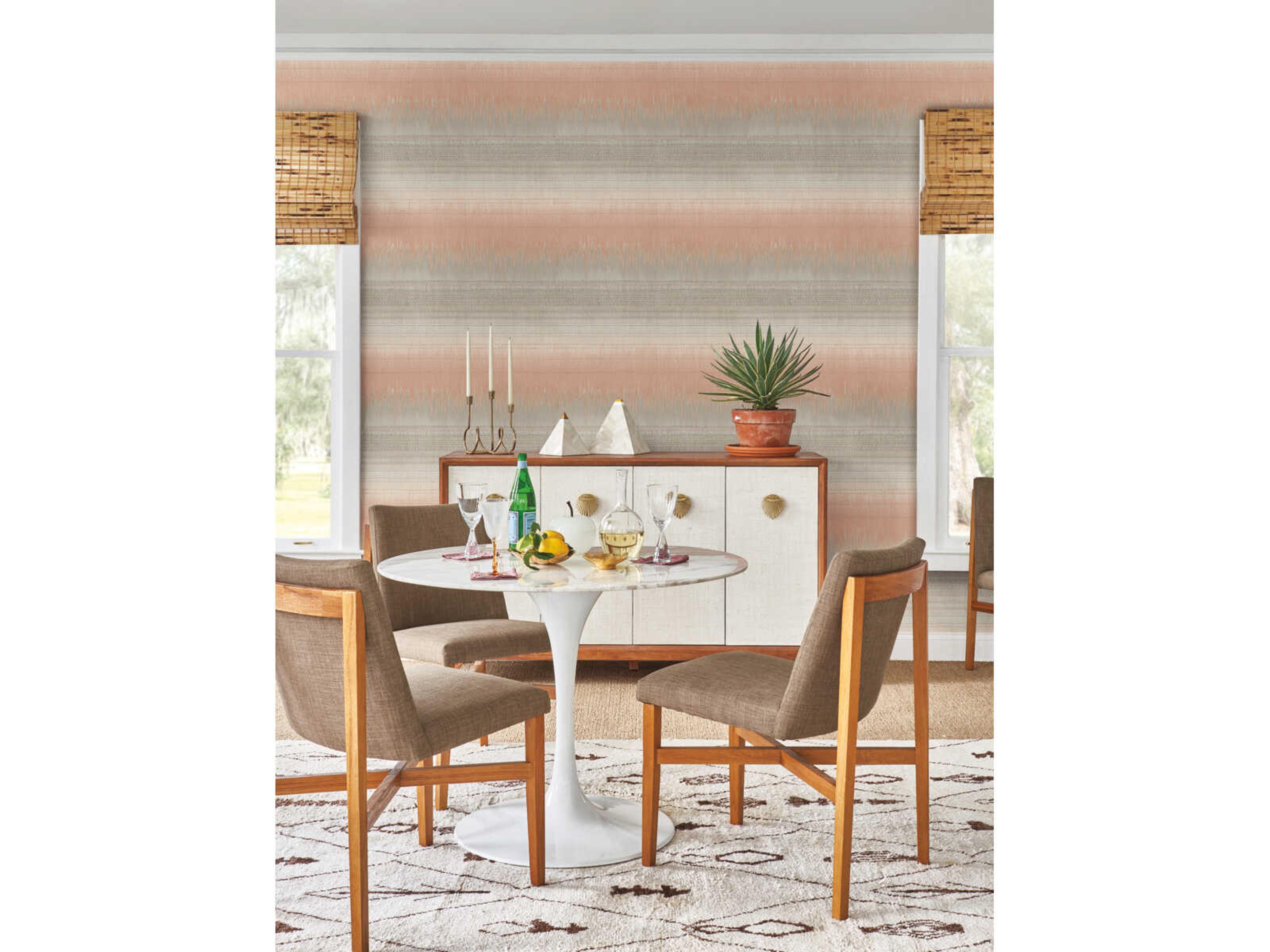York Wallcoverings Antonina Vella Boho Luxe Pink Desert Textile Wallpaper