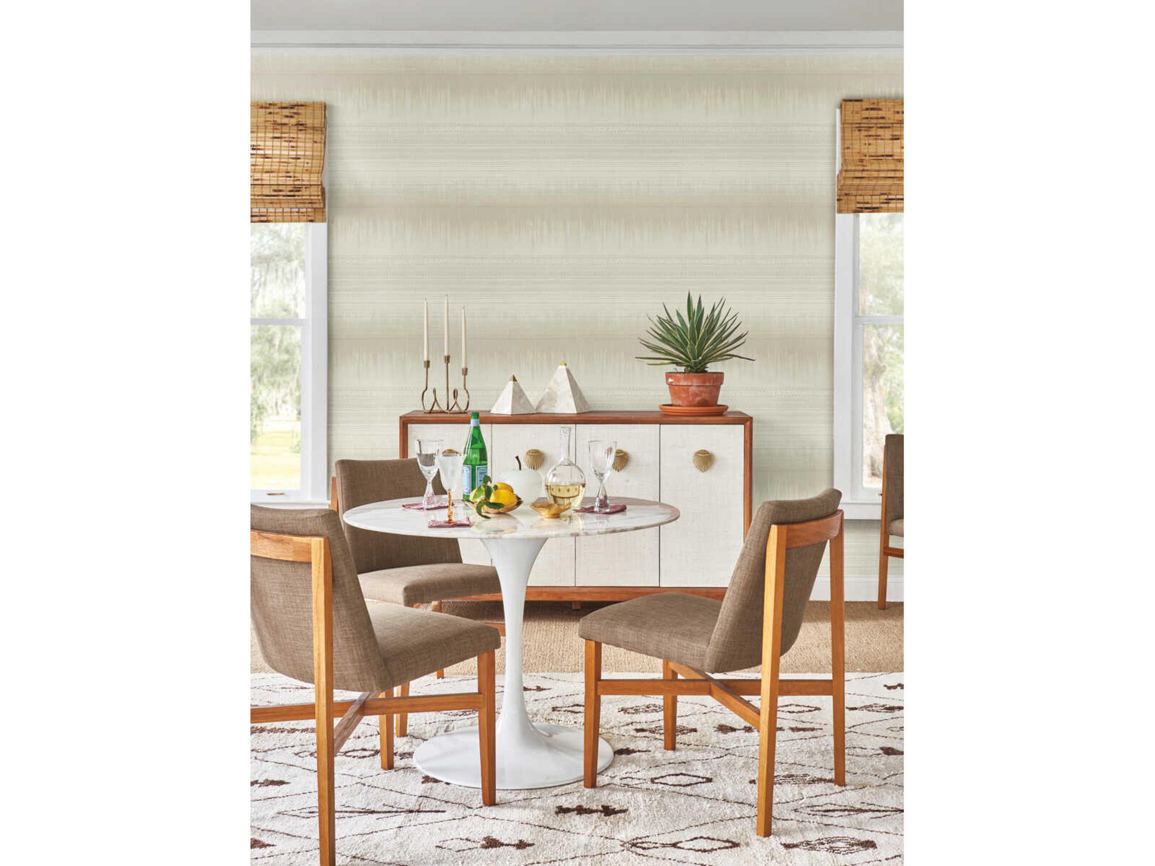 York Wallcoverings Antonina Vella Boho Luxe White Desert Textile Wallpaper