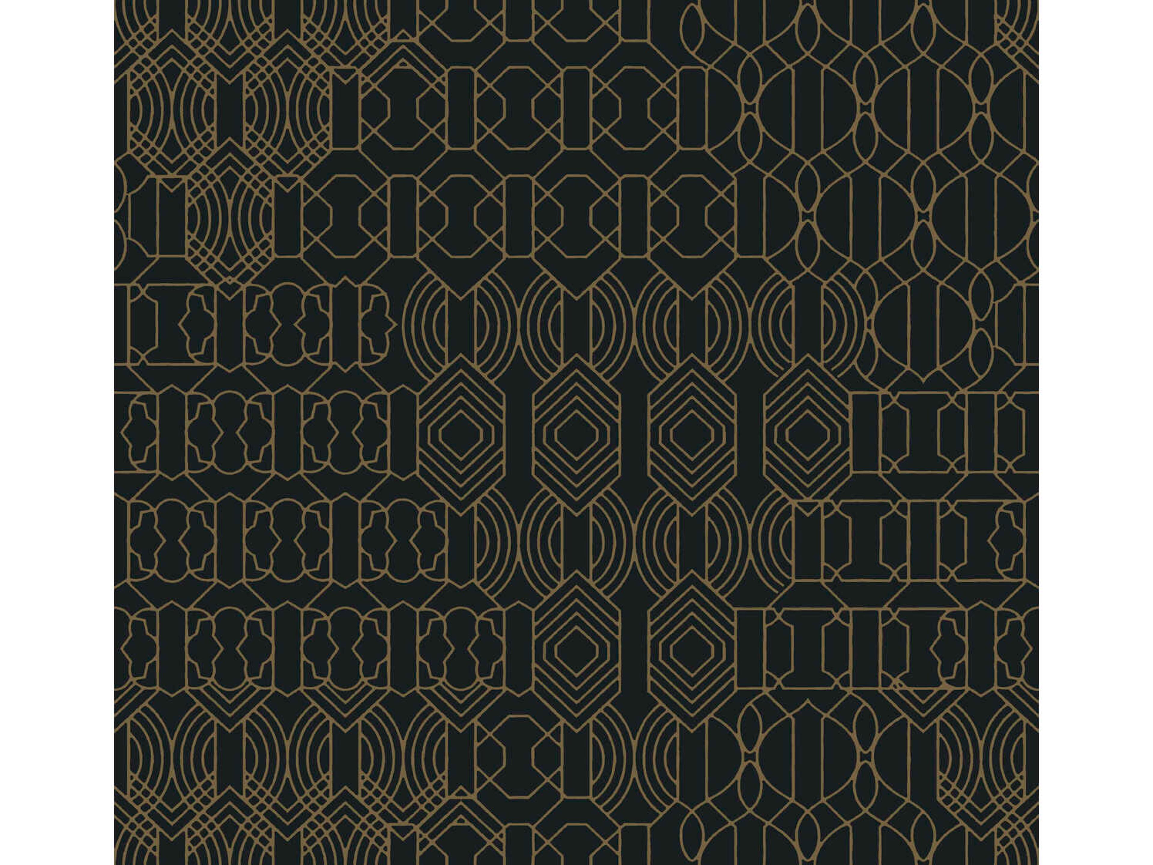 York Wallcoverings Antonina Vella Boho Luxe Black Modern Chandelier Wallpaper