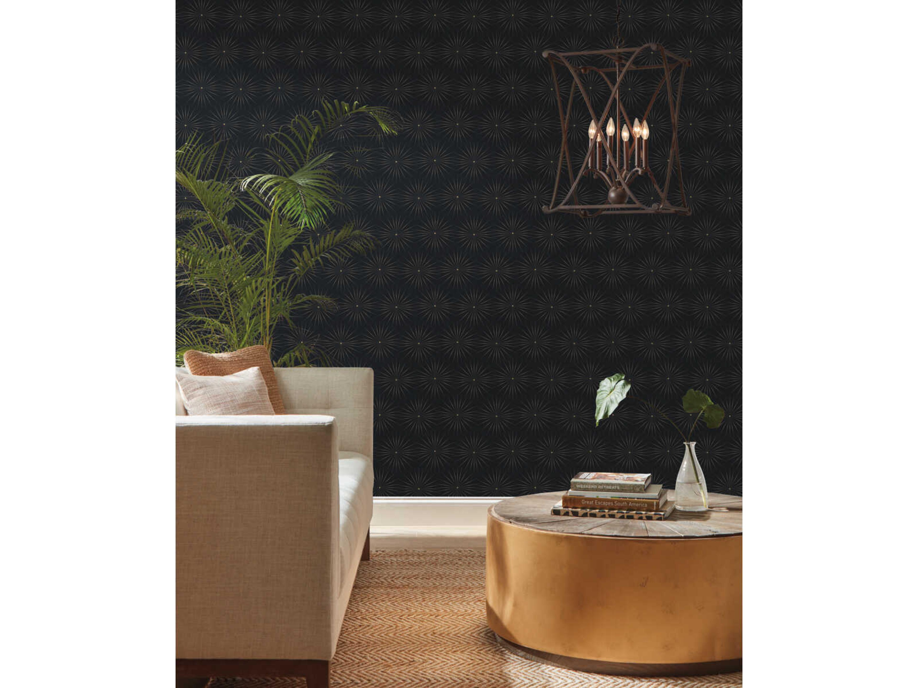 Antonina Vella Boho Luxe Black Gold Starlight Wallpaper