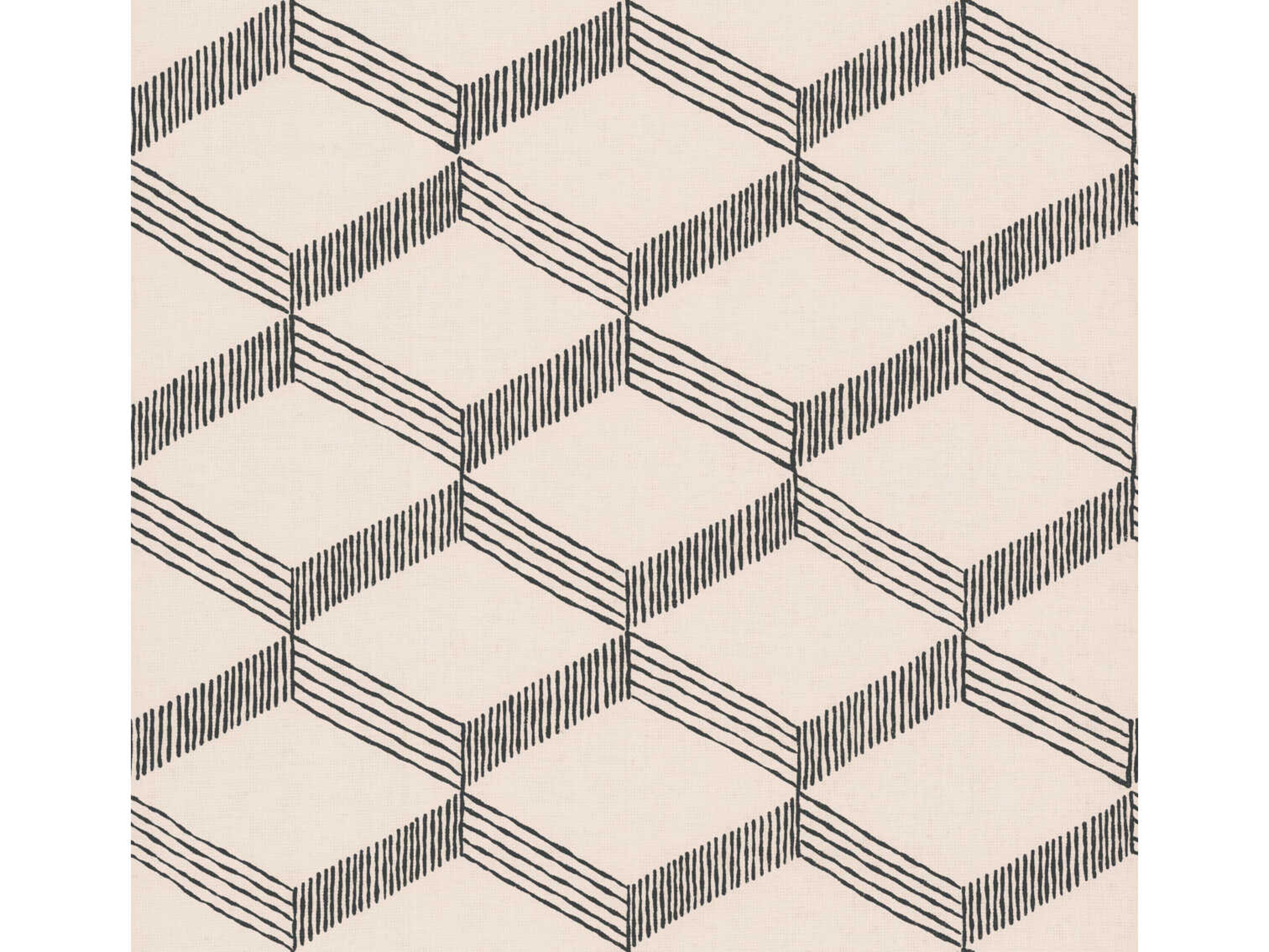 York Wallcoverings Antonina Vella Boho Luxe Beige Black Palisades Paperweave Wallpaper