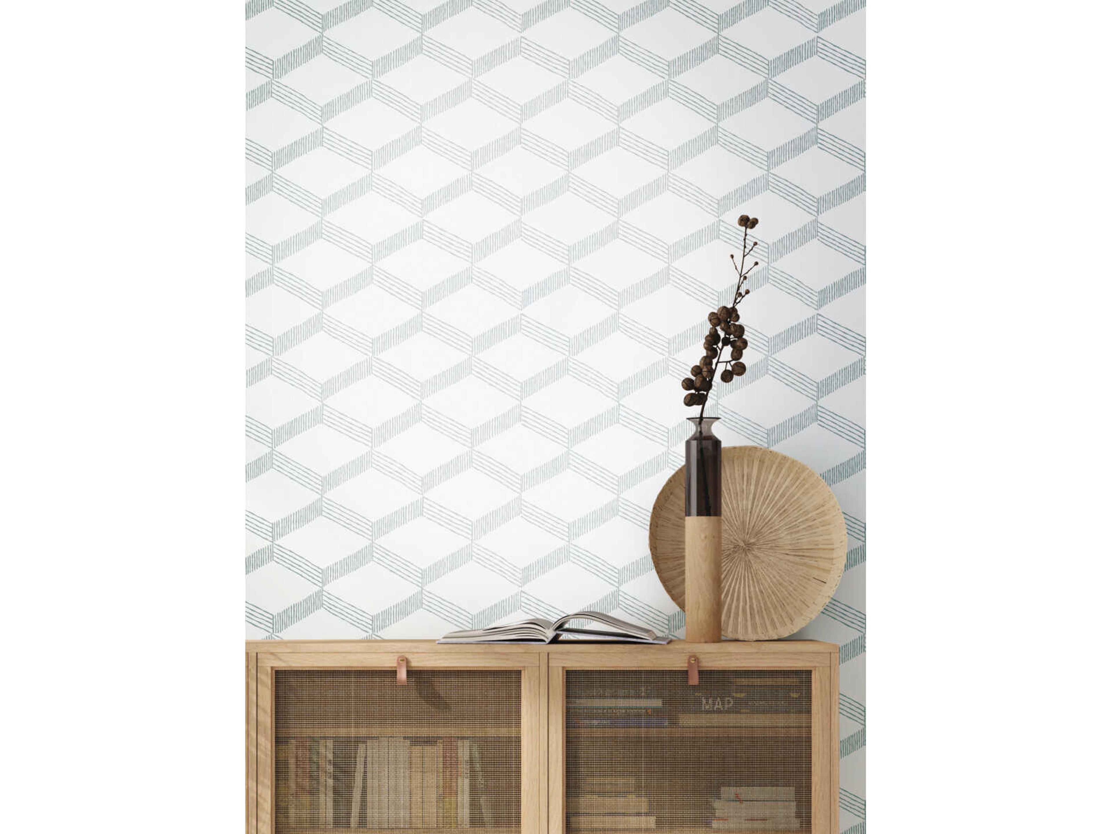 York Wallcoverings Antonina Vella Boho Luxe White Grey Palisades Paperweave Wallpaper