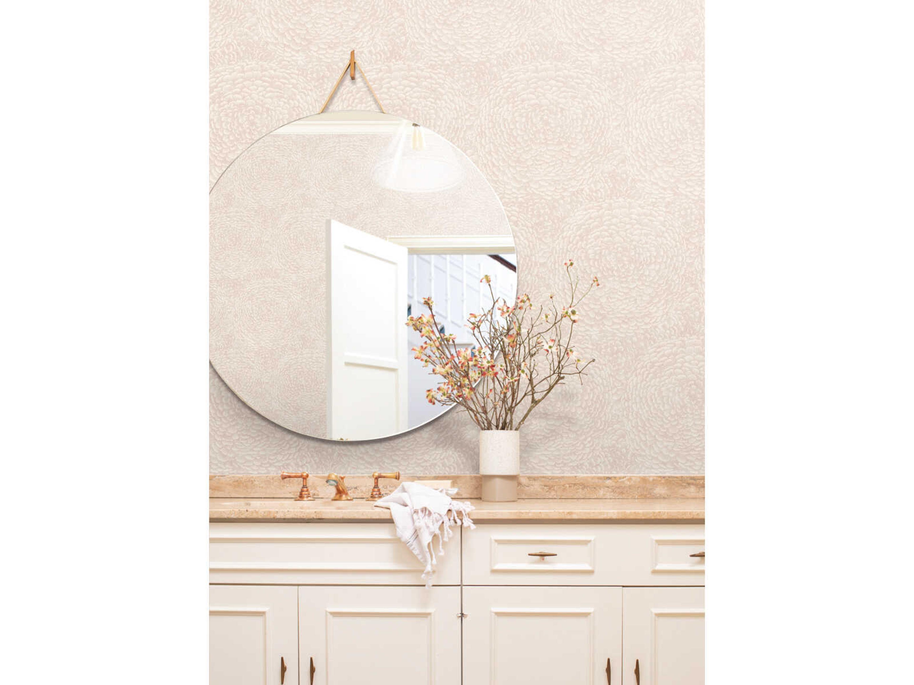 York Wallcoverings Antonina Vella Boho Luxe Pink Floret Wallpaper