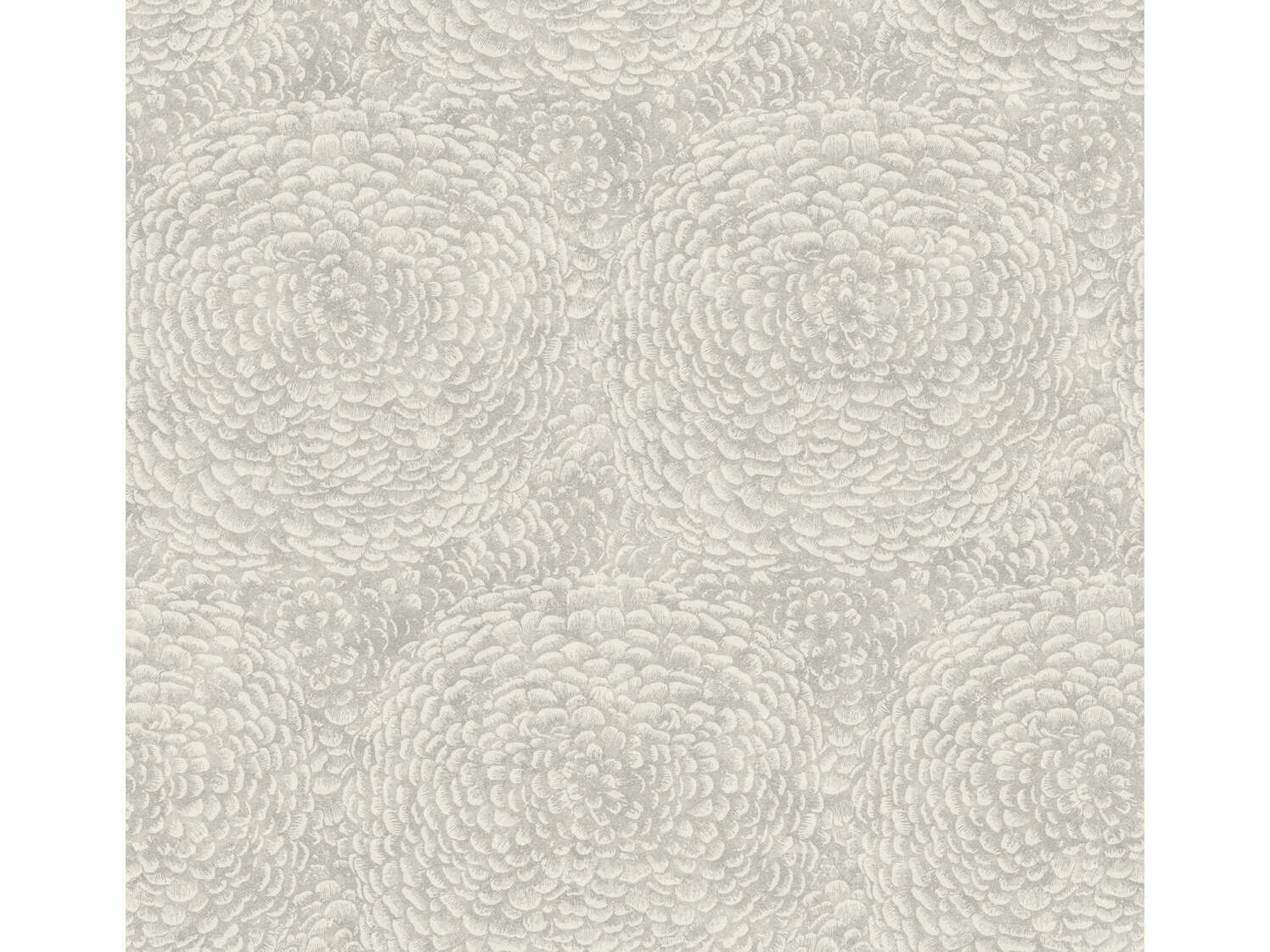 York Wallcoverings Antonina Vella Boho Luxe Off White Floret Wallpaper