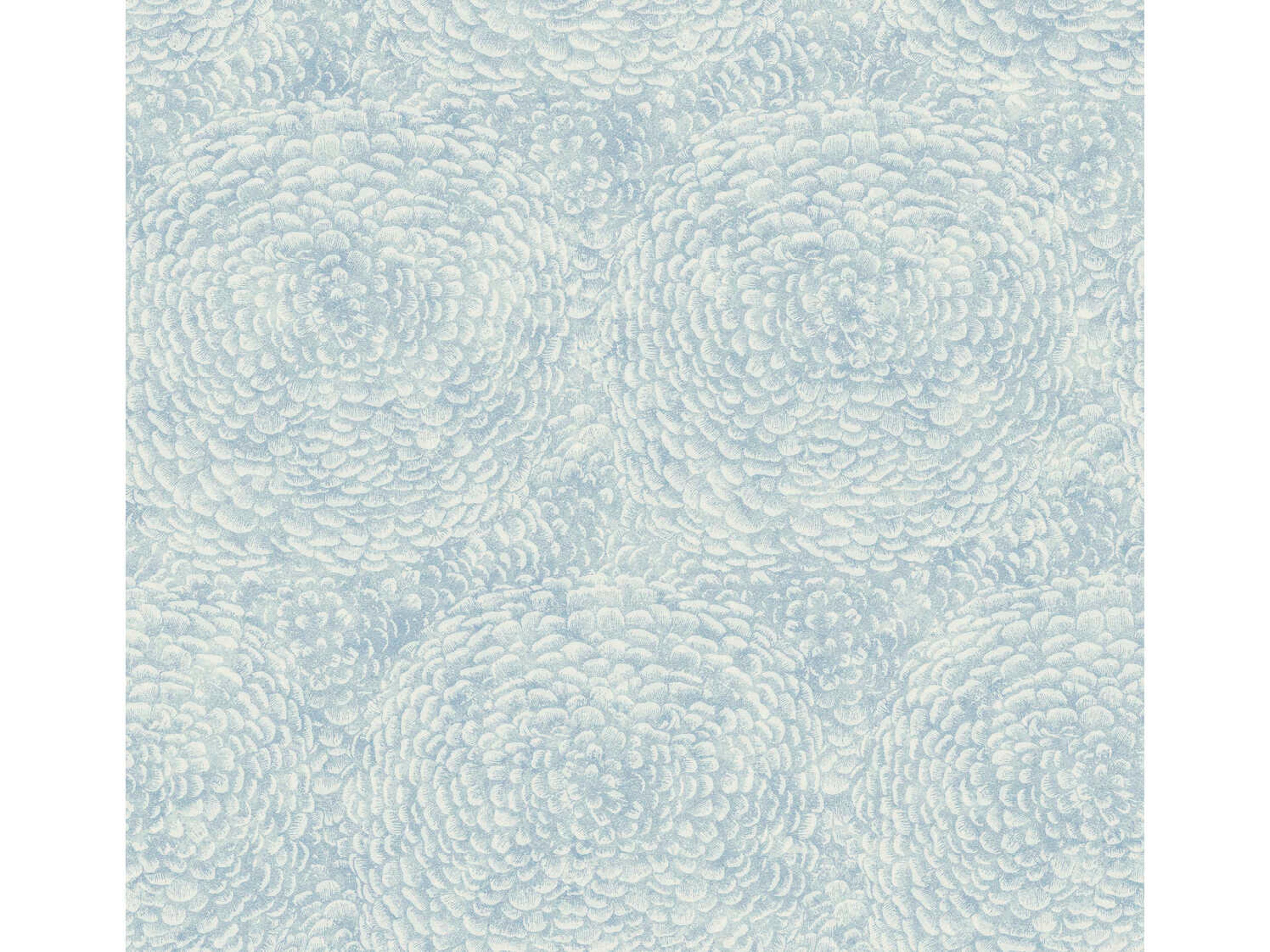 York Wallcoverings Antonina Vella Boho Luxe Blue Floret Wallpaper