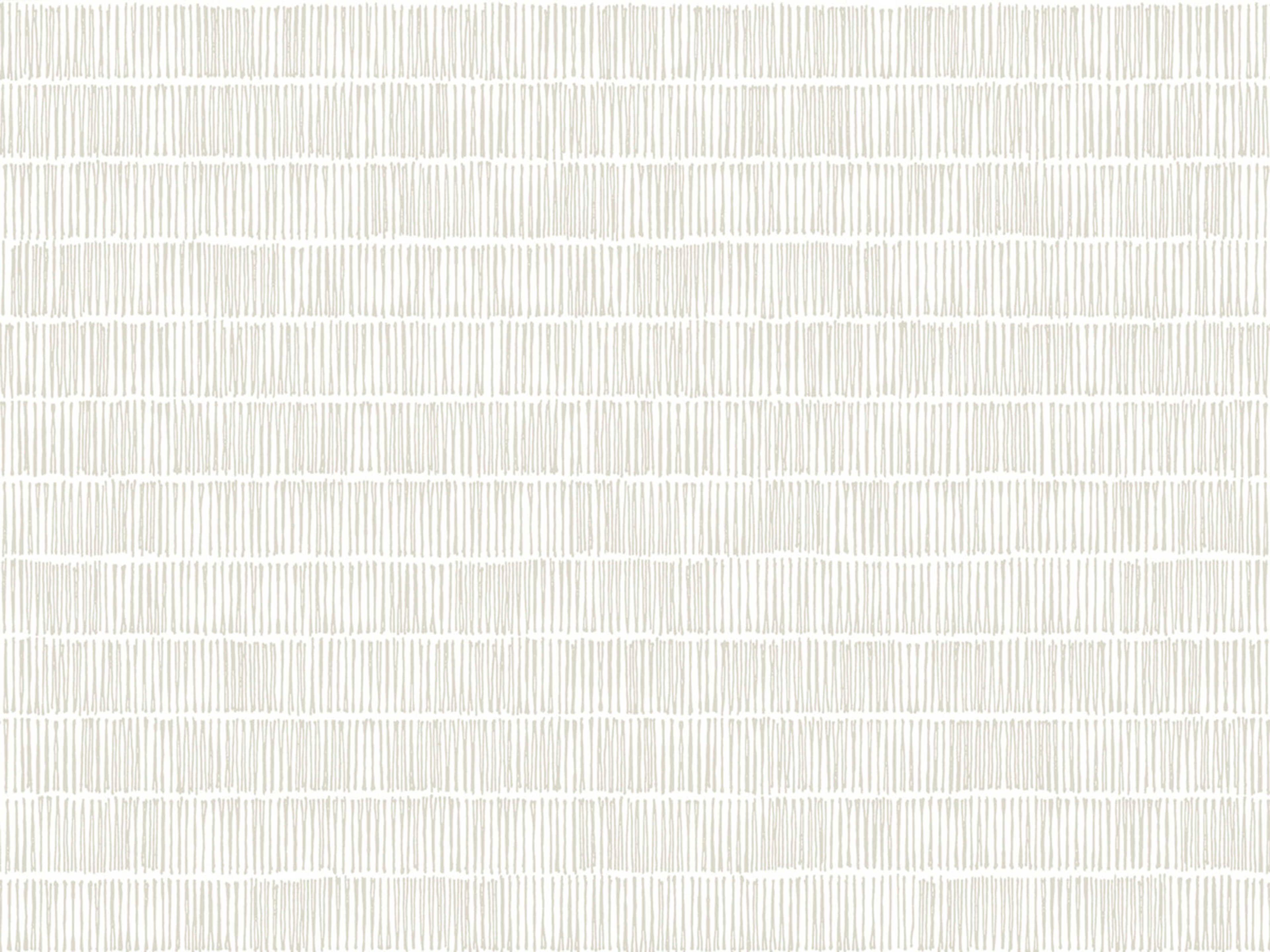 York Wallcoverings Black & White Resource Library White Cream Horizontal Hash Marks Wallpaper