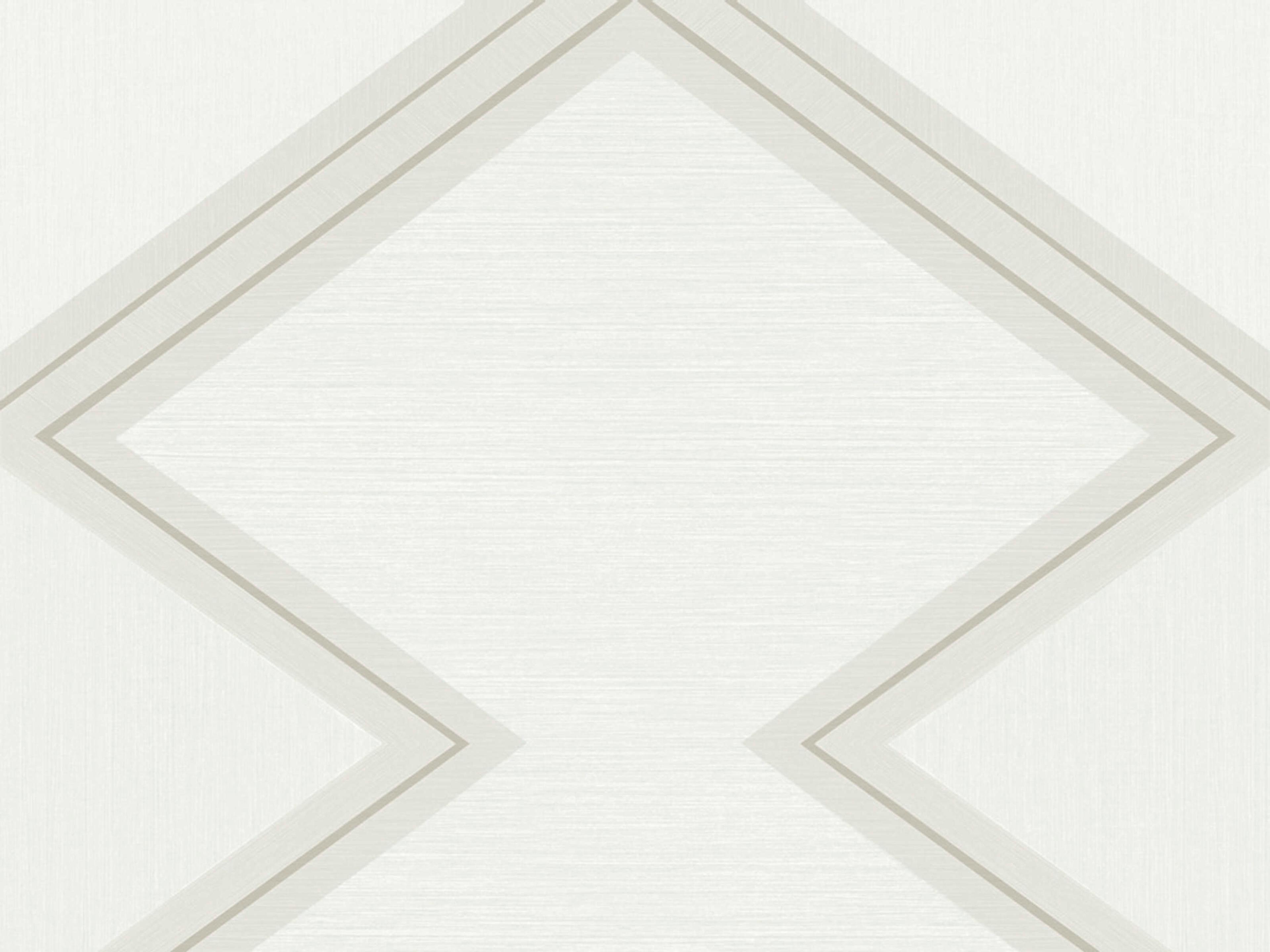 York Wallcoverings Black & White Resource Library White Cream Diamond Twist Wallpaper