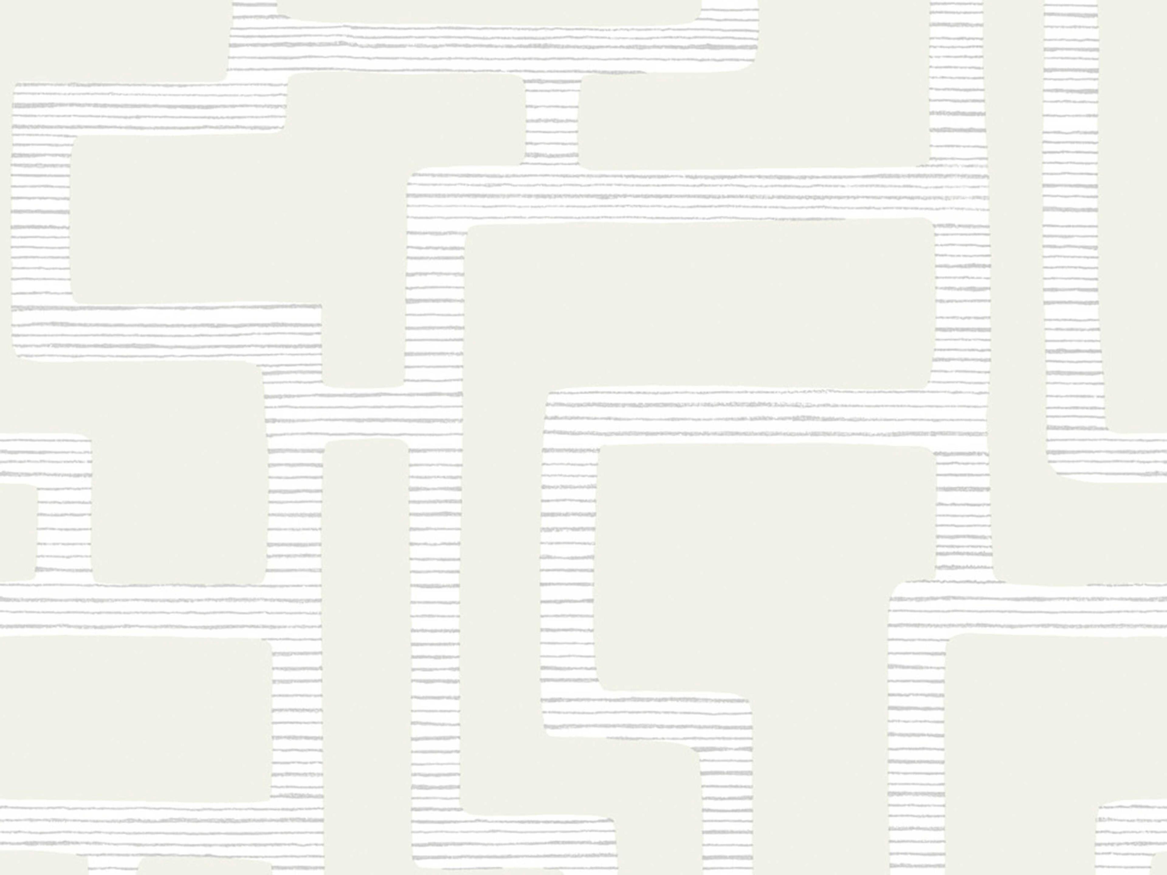 York Wallcoverings Black & White Resource Library Pearl Graphic Polyomino Wallpaper