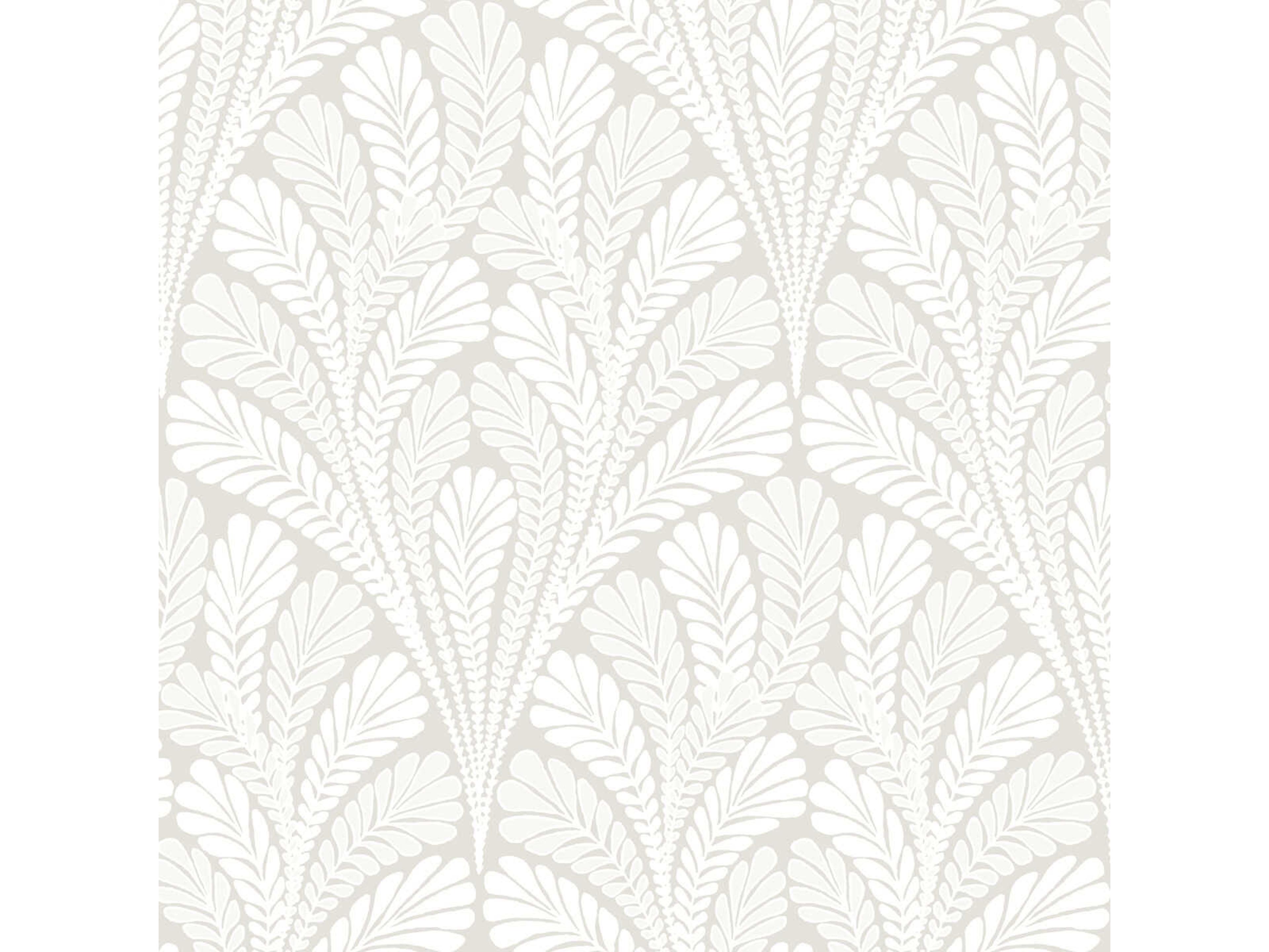 York Wallcoverings Black & White Resource Library Cream Pearl Shell Damask Wallpaper