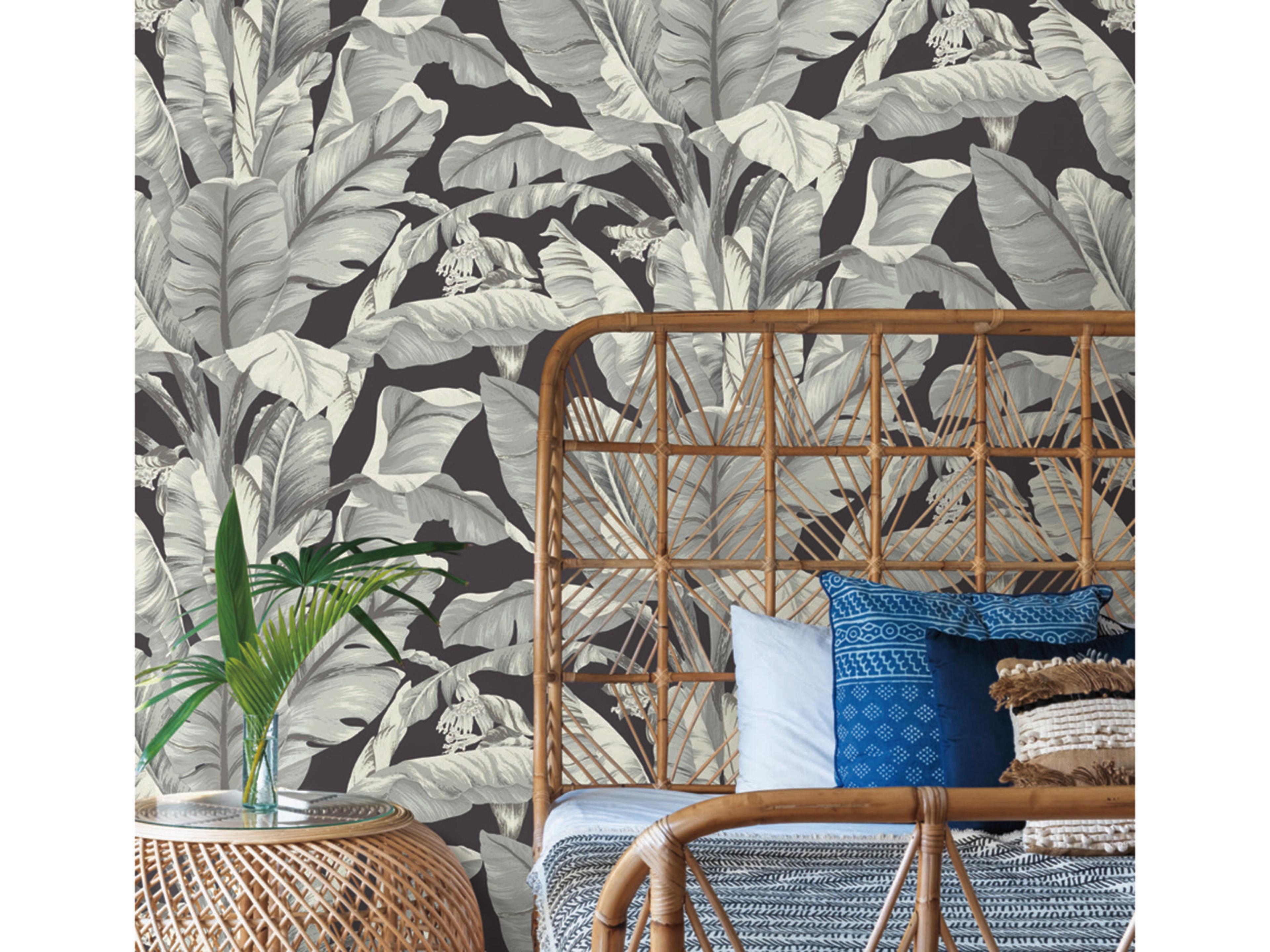 Black & White Resource Library Black White Banana Leaf Wallpaper