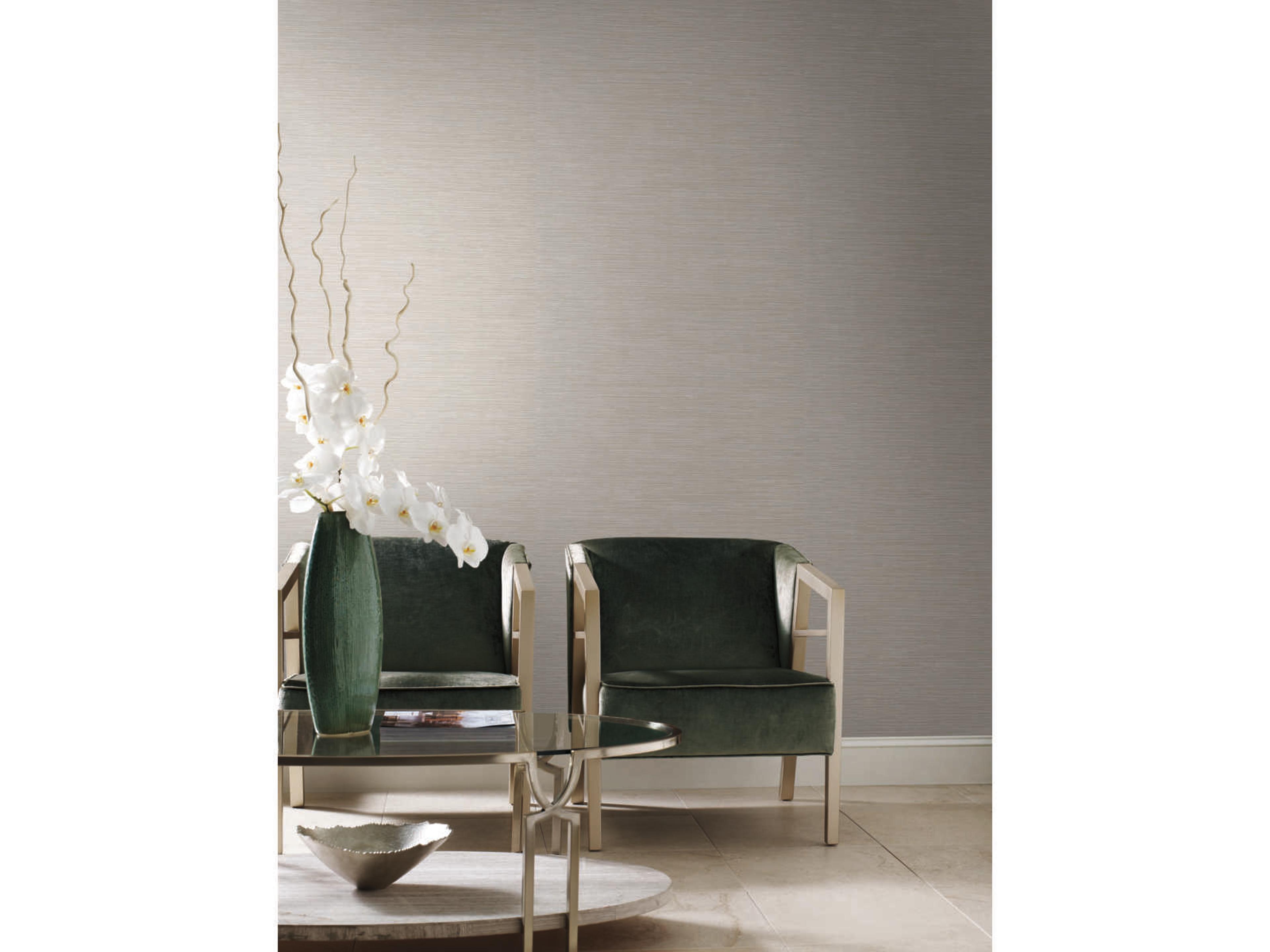 York Wallcoverings Color Digest White / Off White Ramie Weave Wallpaper