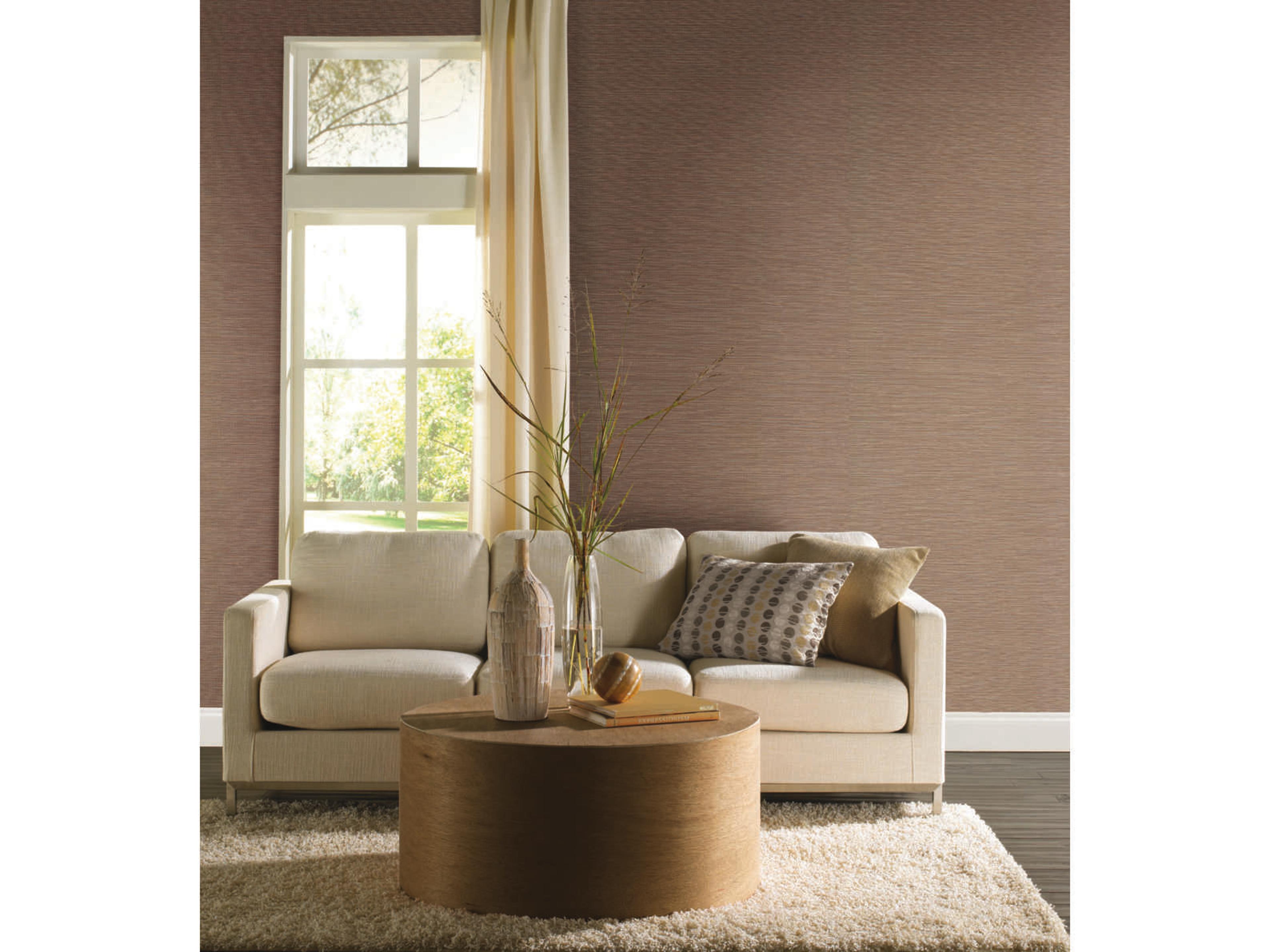 York Wallcoverings Color Digest Dark Brown Ramie Weave Wallpaper