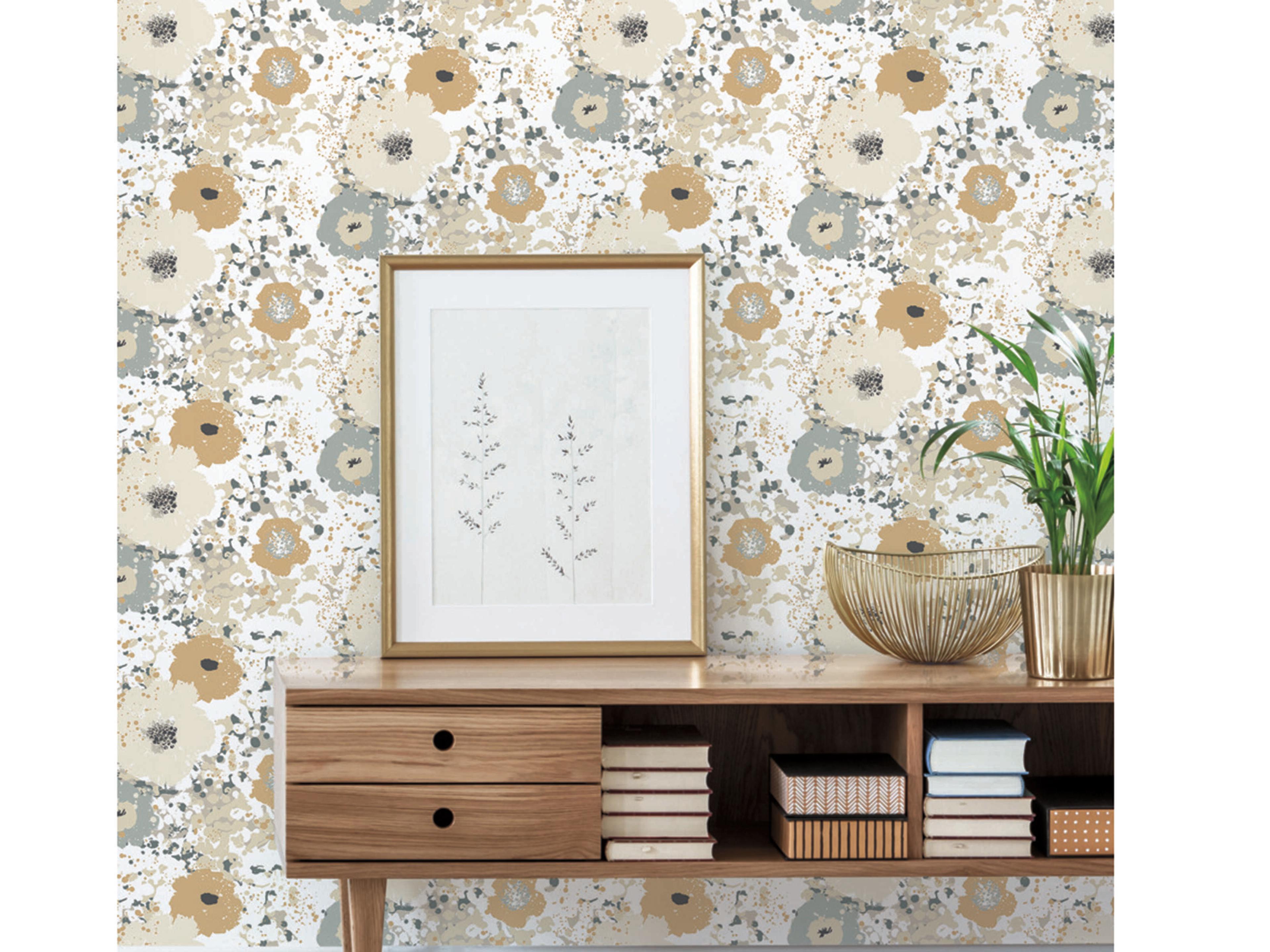 Black & White Resource Library Metallic Spontaneity Wallpaper