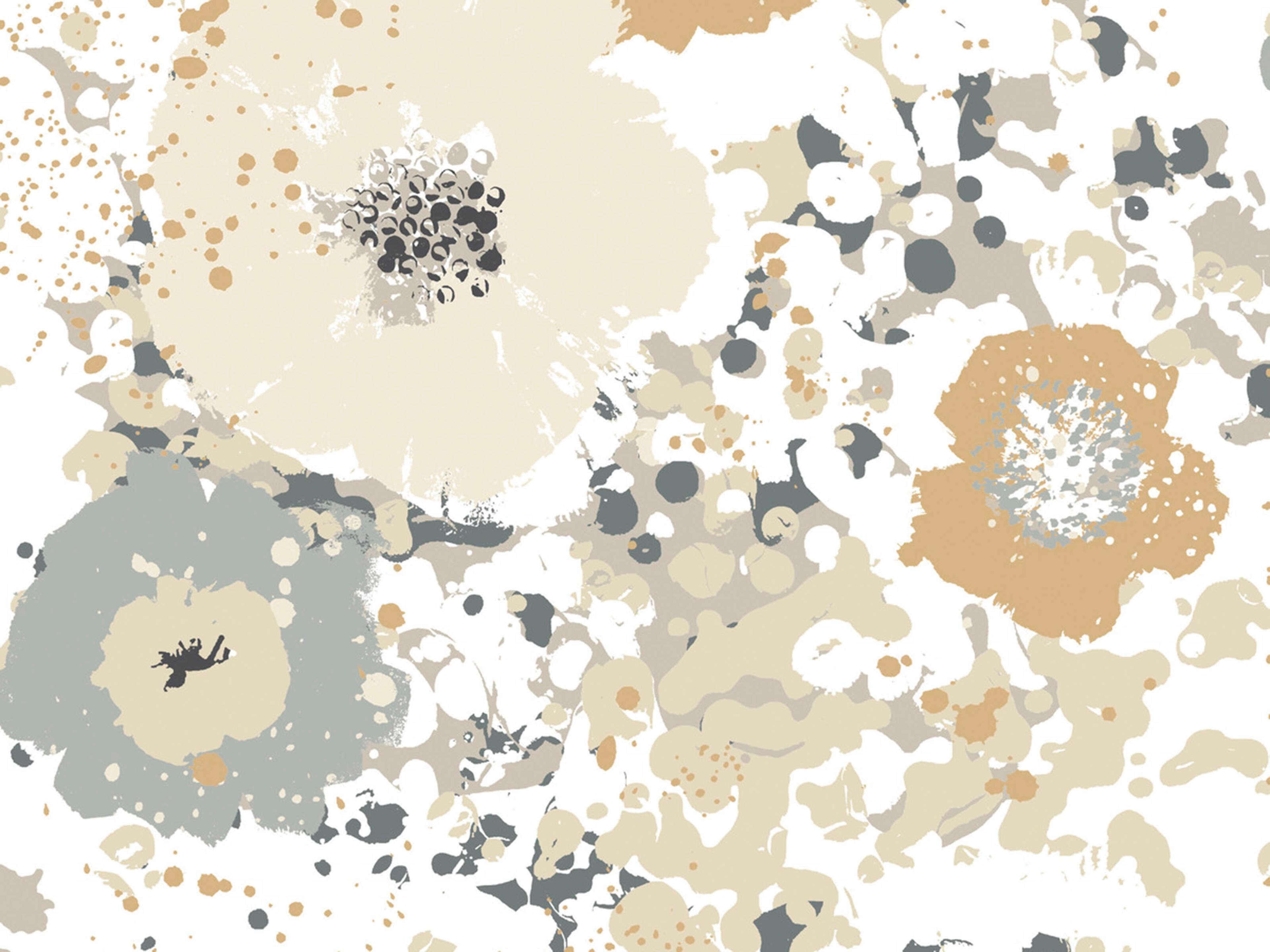 York Wallcoverings Black & White Resource Library Metallic Spontaneity Wallpaper