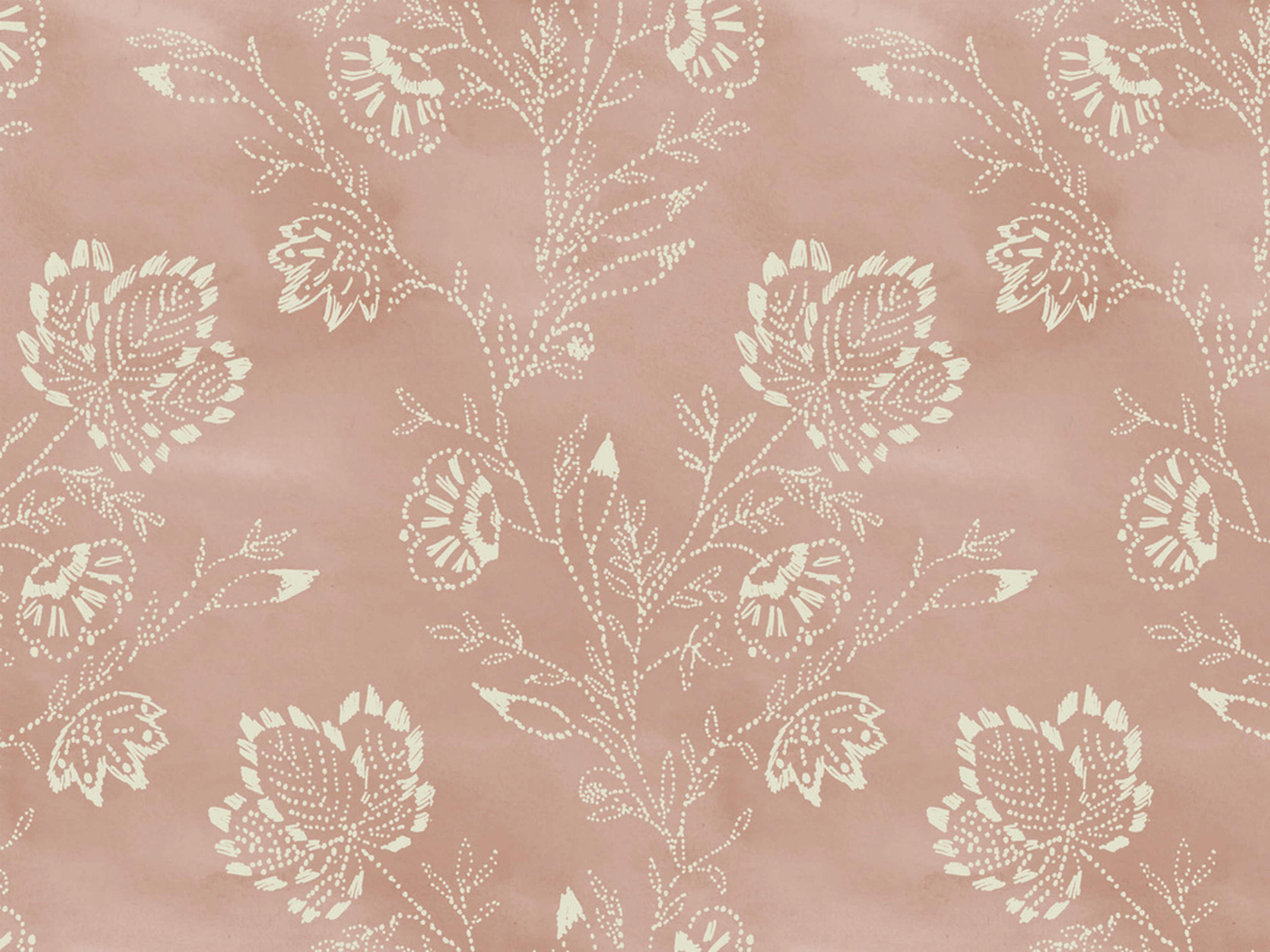 York Wallcoverings Lemieux et Cie Light Pink Barbier Wallpaper