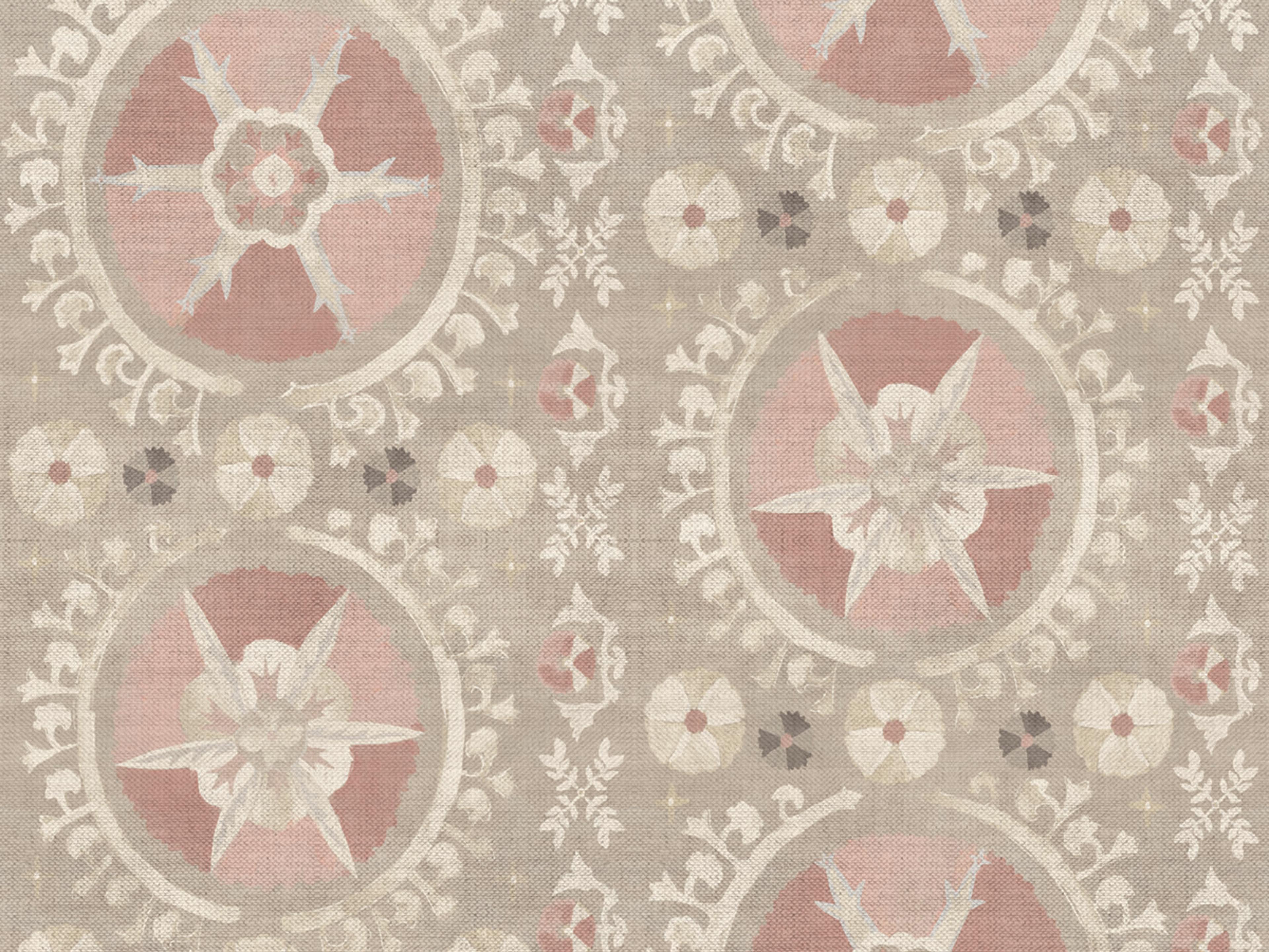 York Wallcoverings Lemieux et Cie Light Pink Fleurus Wallpaper