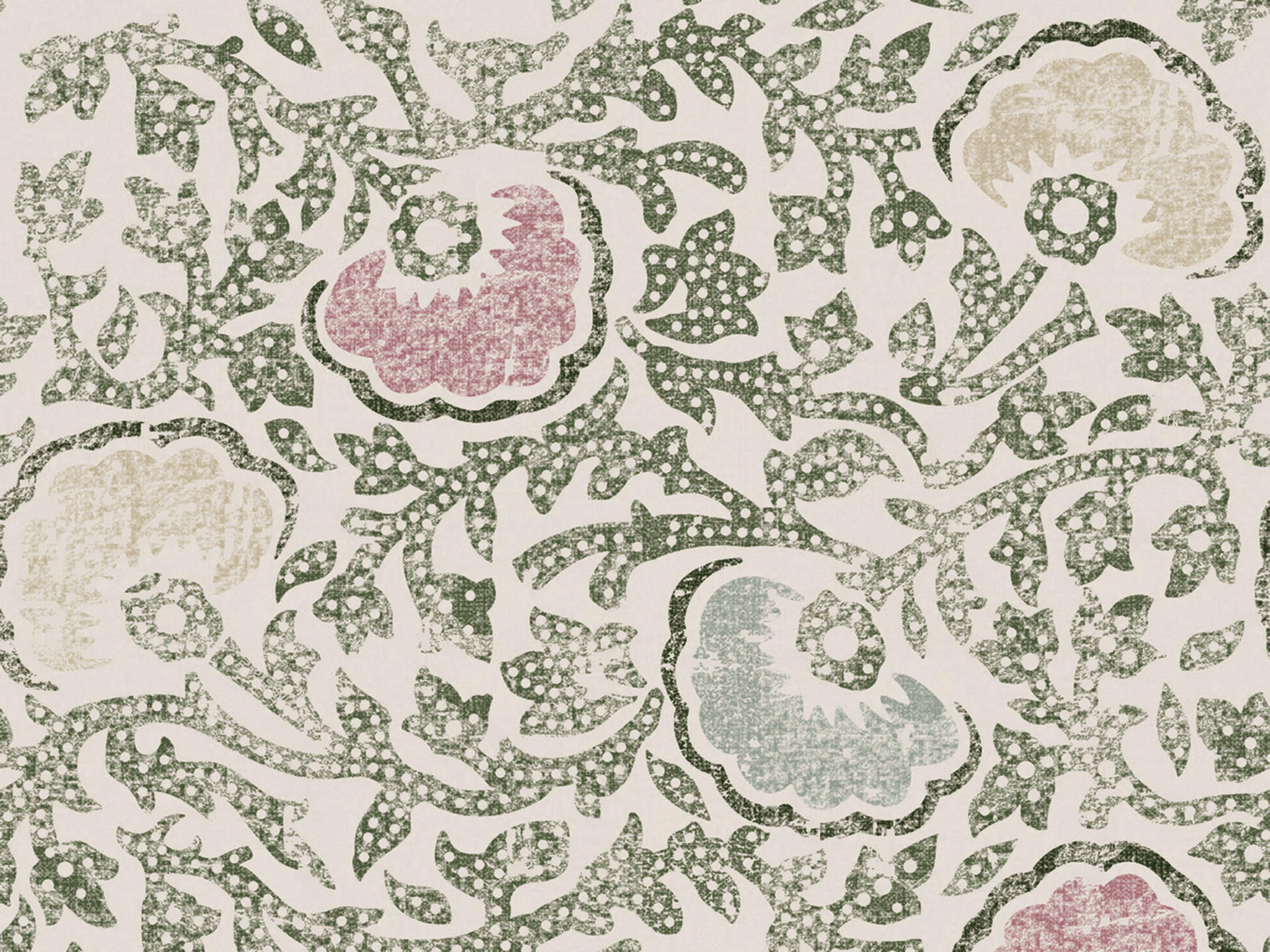 York Wallcoverings Lemieux et Cie Multicolor Fontaine Wallpaper