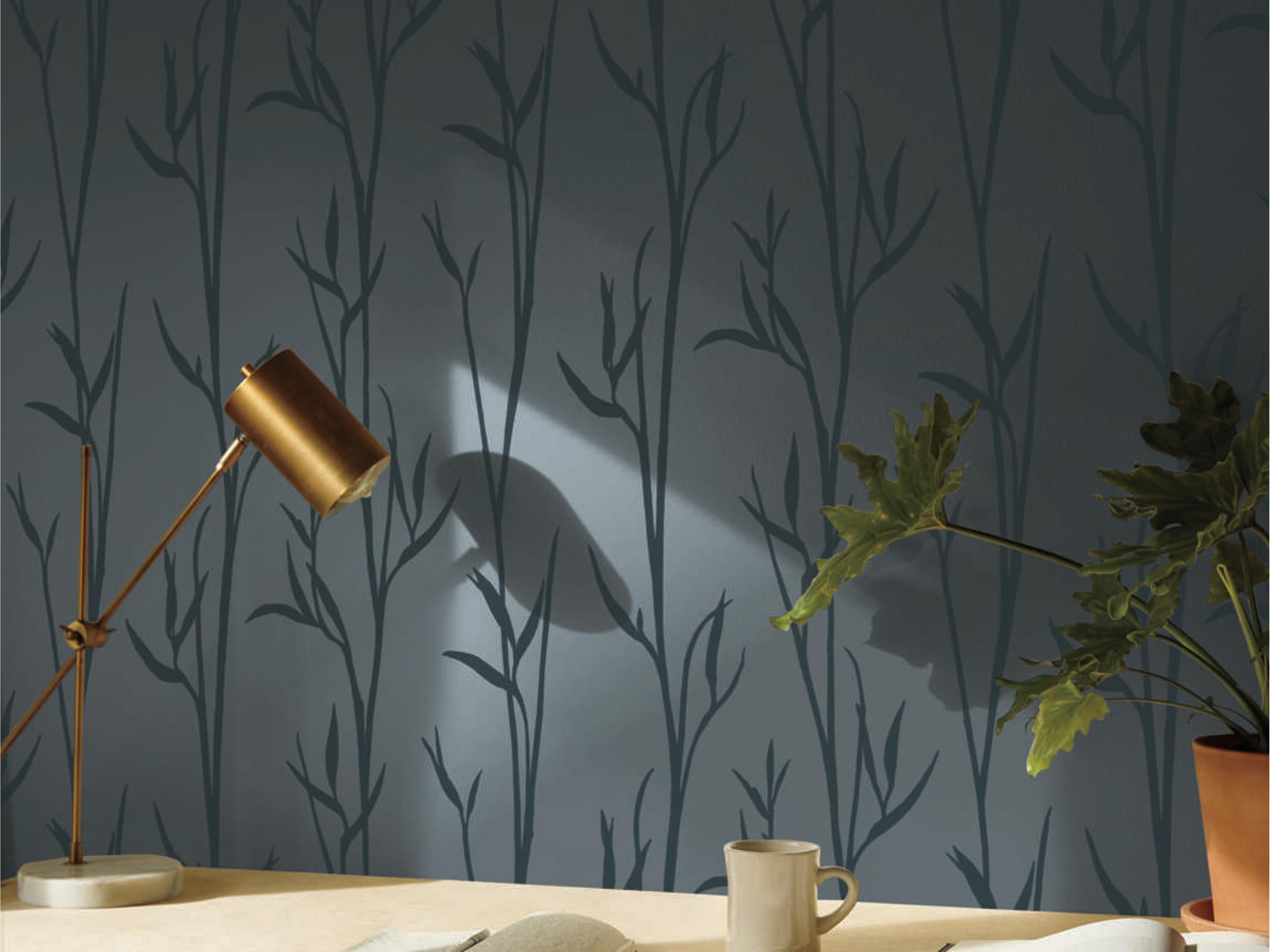 York Wallcoverings Artisan Digest Blue Matcha Wallpaper