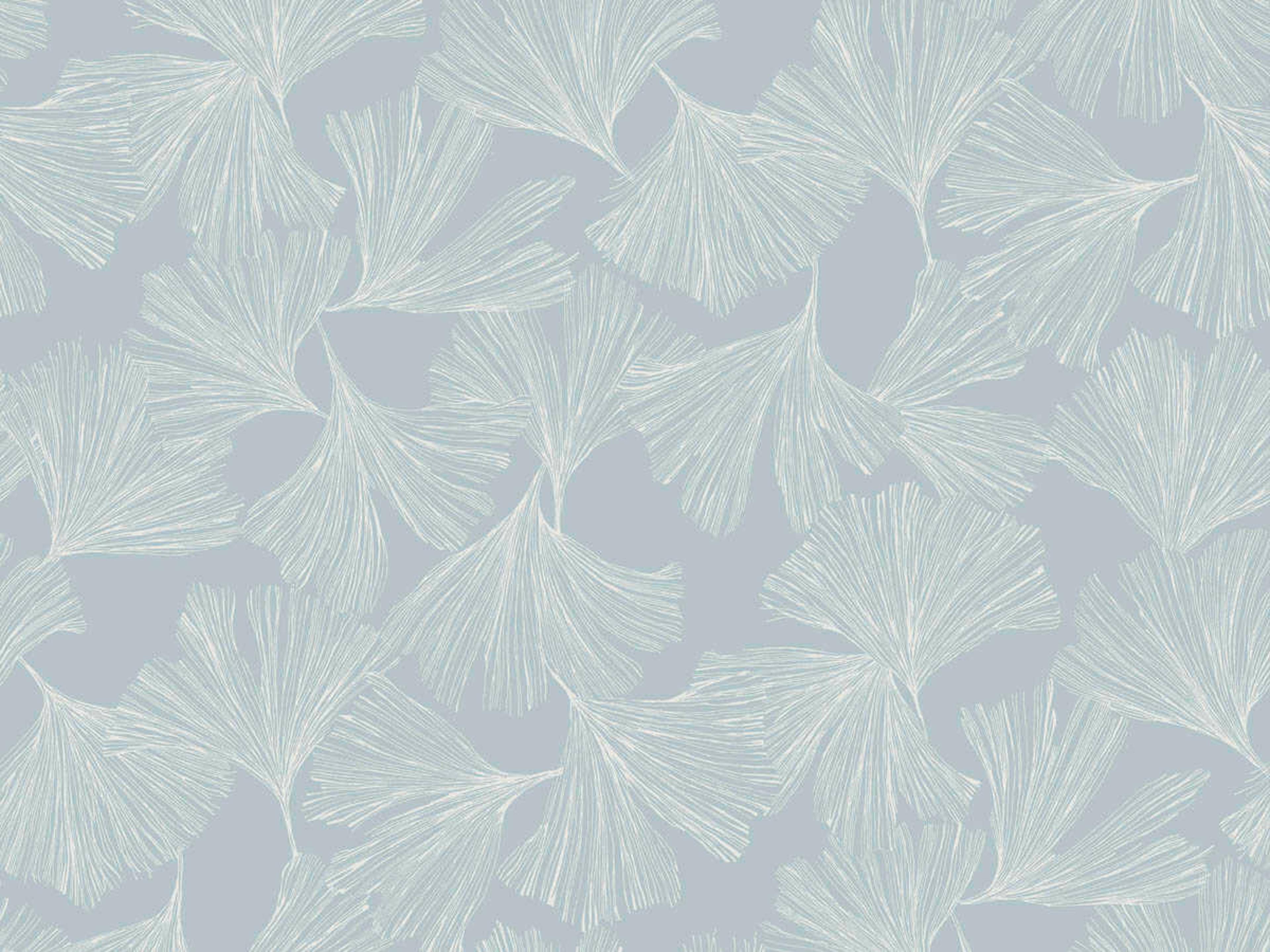 York Wallcoverings Antonina Vella Dazzling Dimensions Volume II Blue Gingko Toss Wallpaper