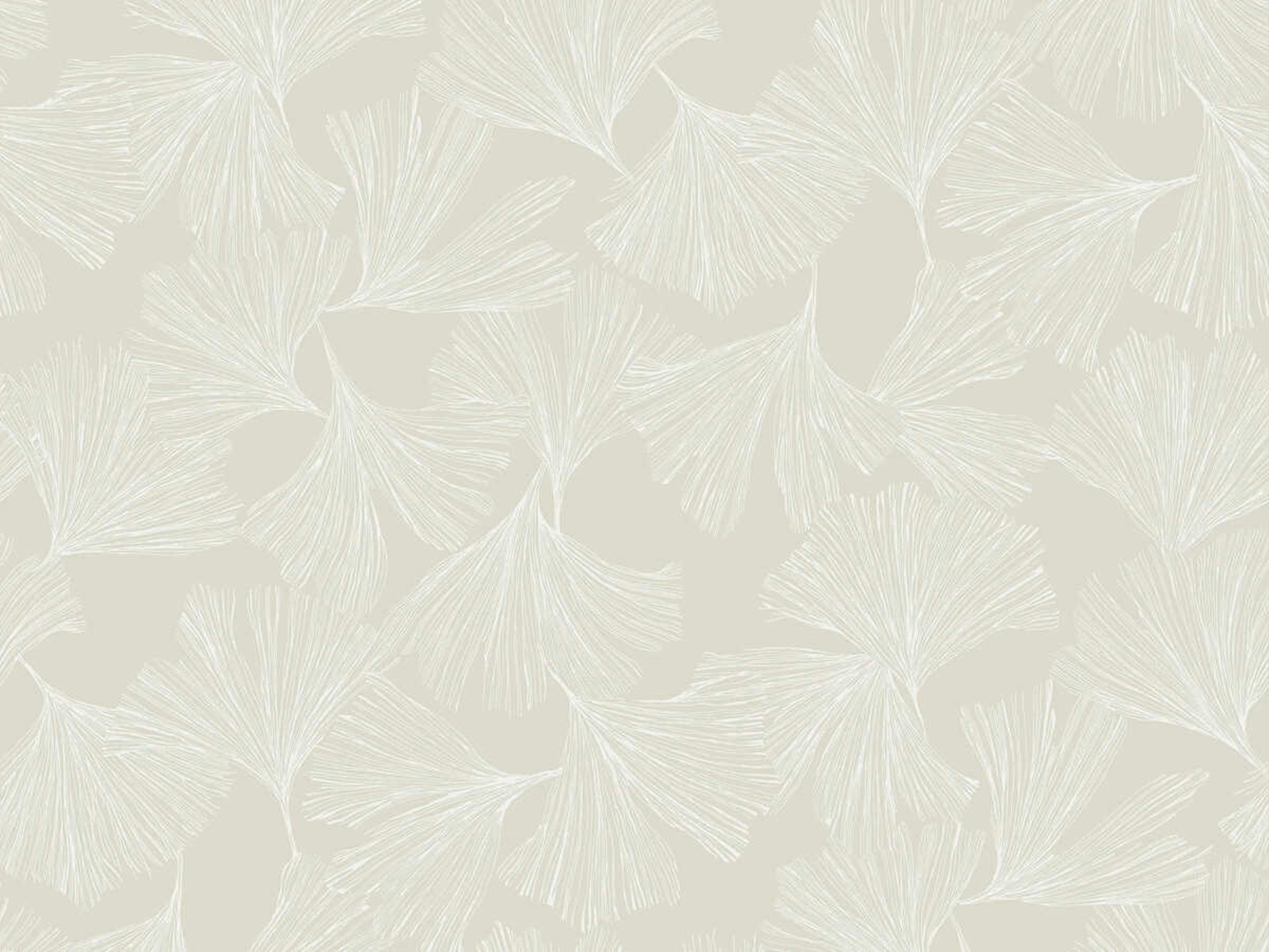 York Wallcoverings Antonina Vella Dazzling Dimensions Volume II Cream Gingko Toss Wallpaper