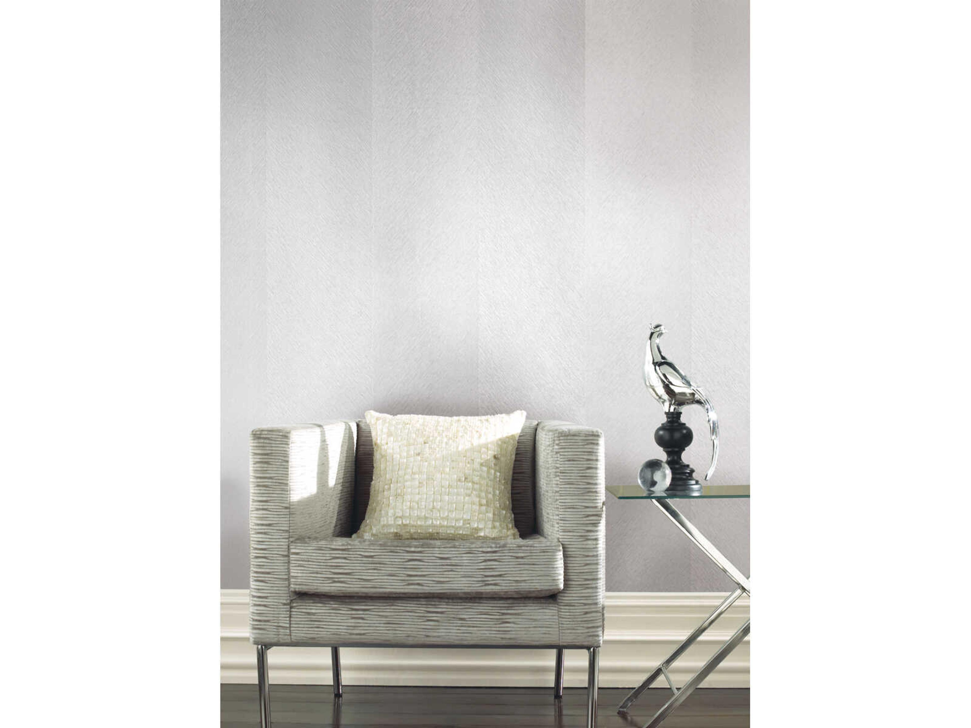 York Wallcoverings Antonina Vella Dazzling Dimensions Volume II White Etched Chevron Wallpaper
