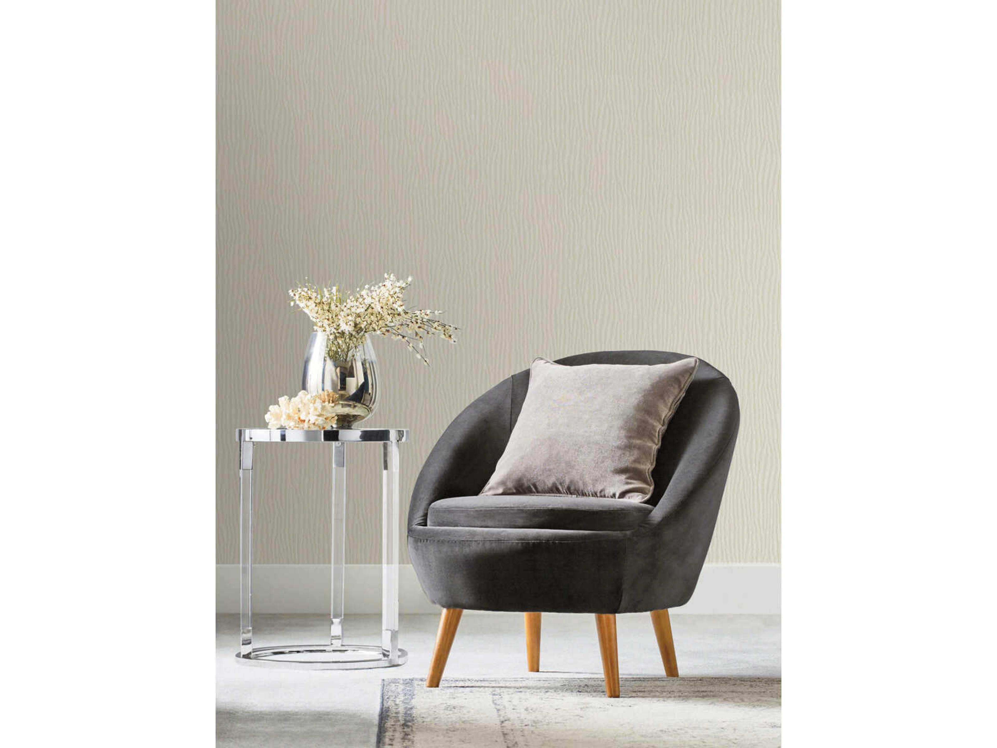 Rain Chimes Cream Wallpaper with Glass Beads