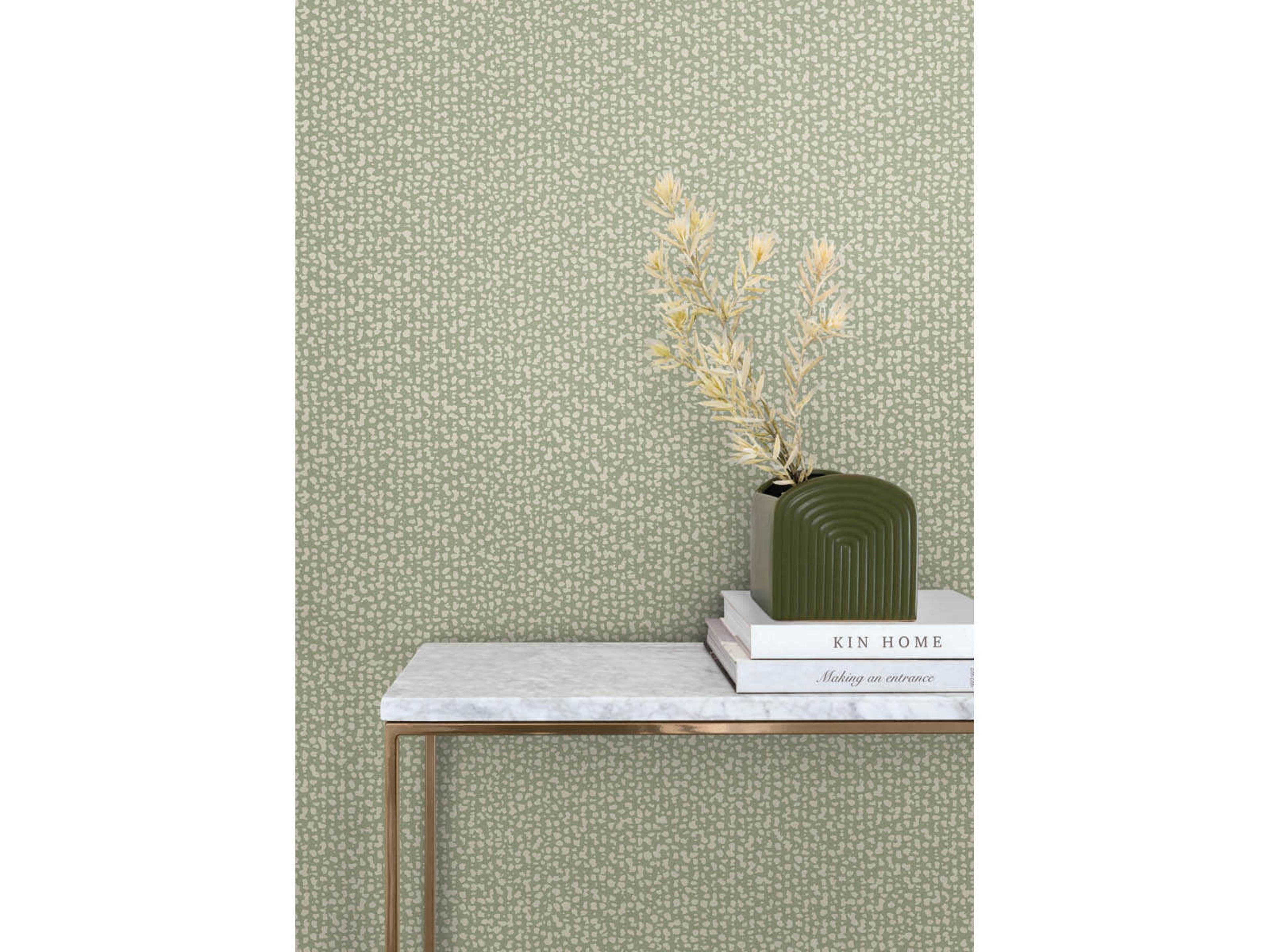 York Wallcoverings Antonina Vella Dazzling Dimensions Volume II Green Galaxies Wallpaper