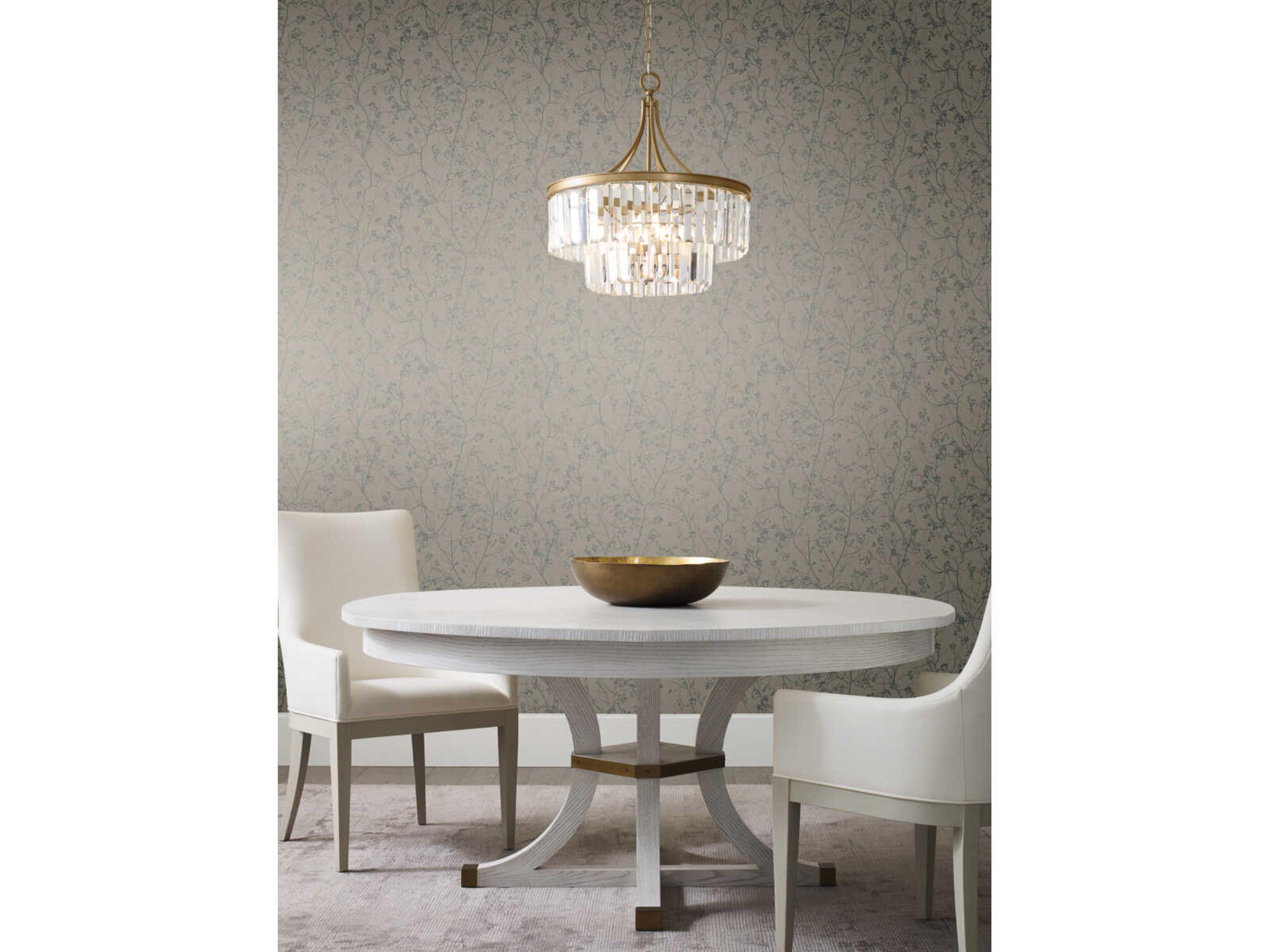 York Wallcoverings Antonina Vella Dazzling Dimensions Volume II Grey Silver Luminous Branches Wallpaper