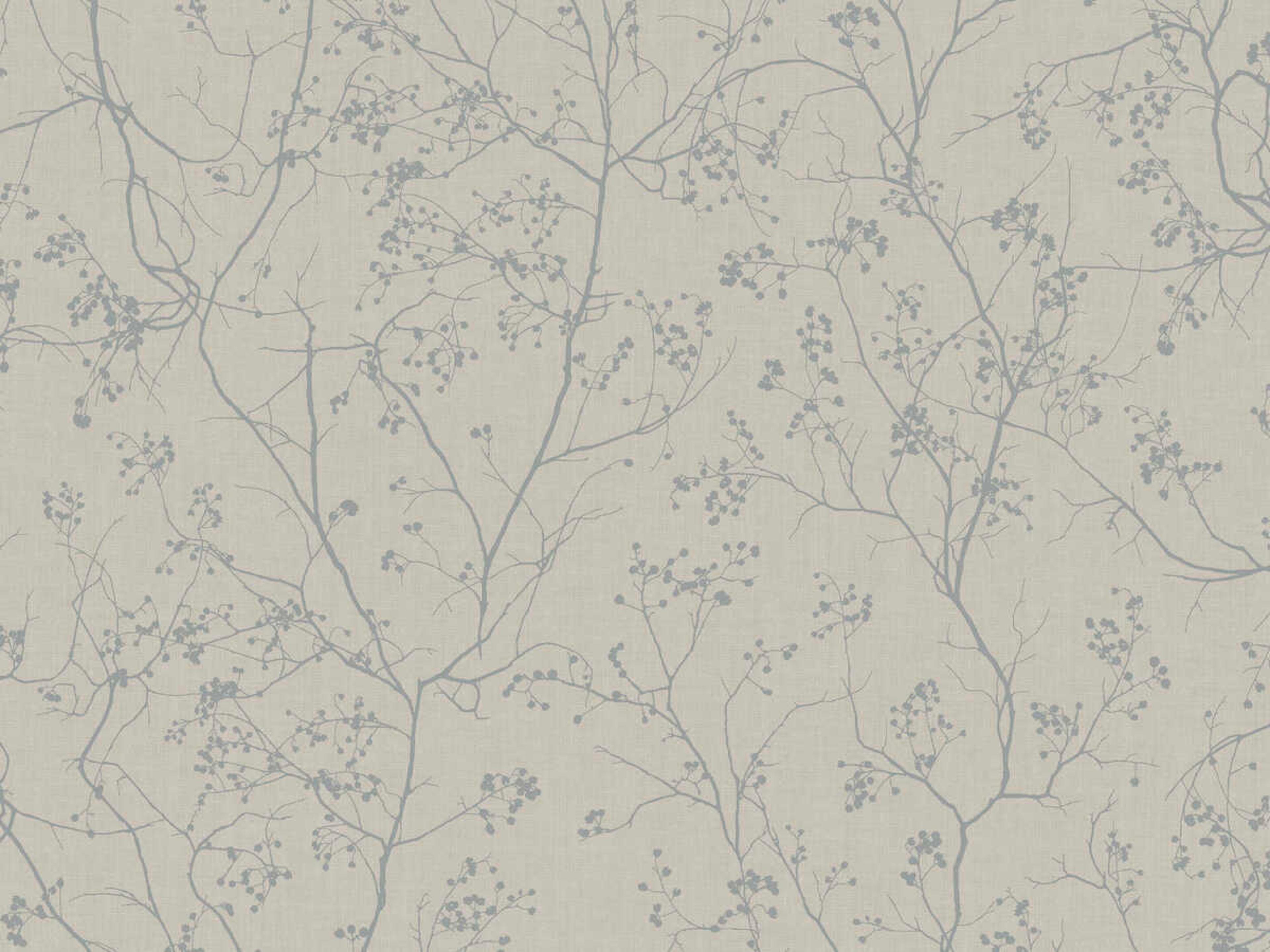 York Wallcoverings Antonina Vella Dazzling Dimensions Volume II Grey Silver Luminous Branches Wallpaper