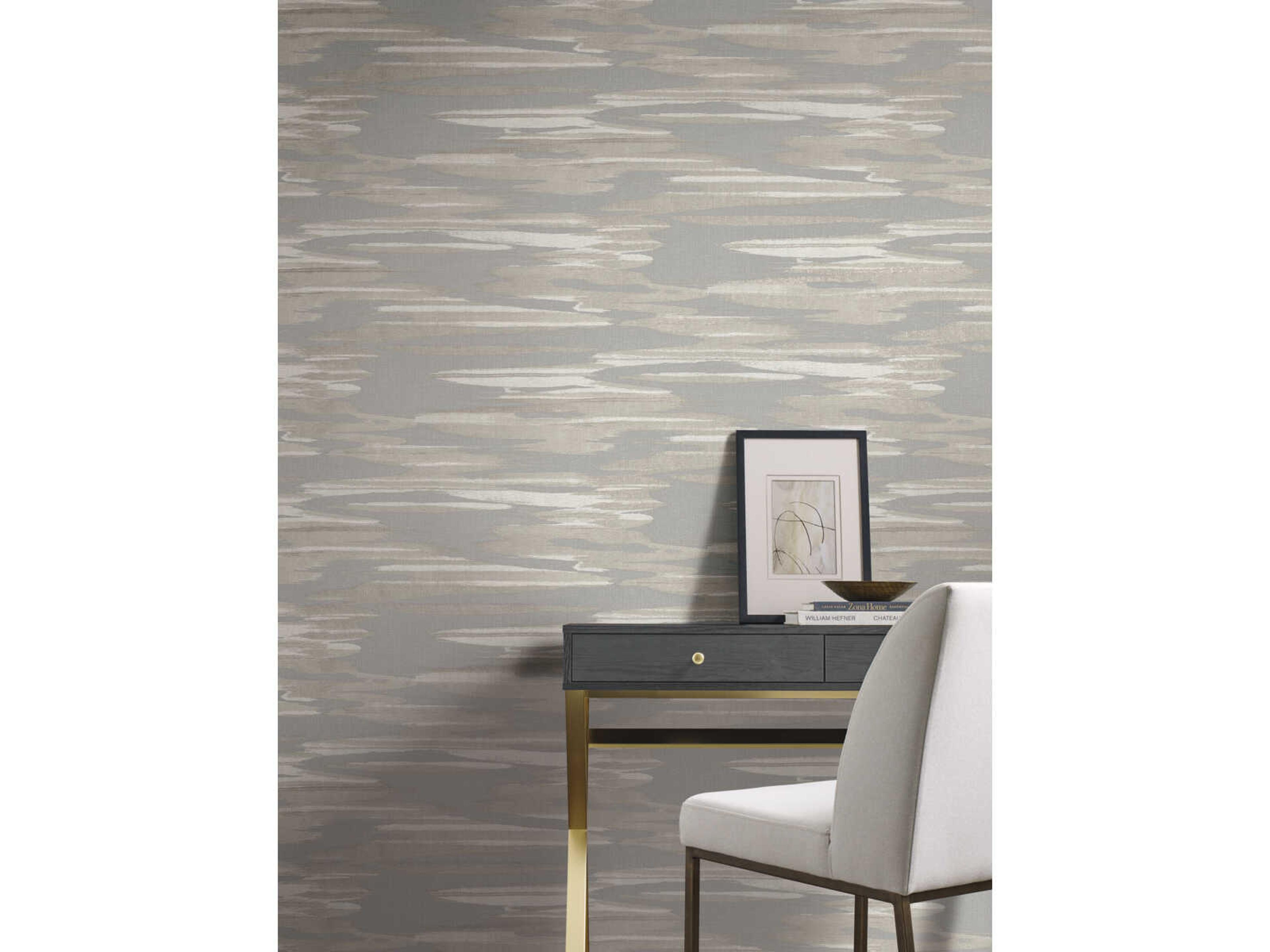 York Wallcoverings Antonina Vella Dazzling Dimensions Volume II Grey Nimbus Wallpaper
