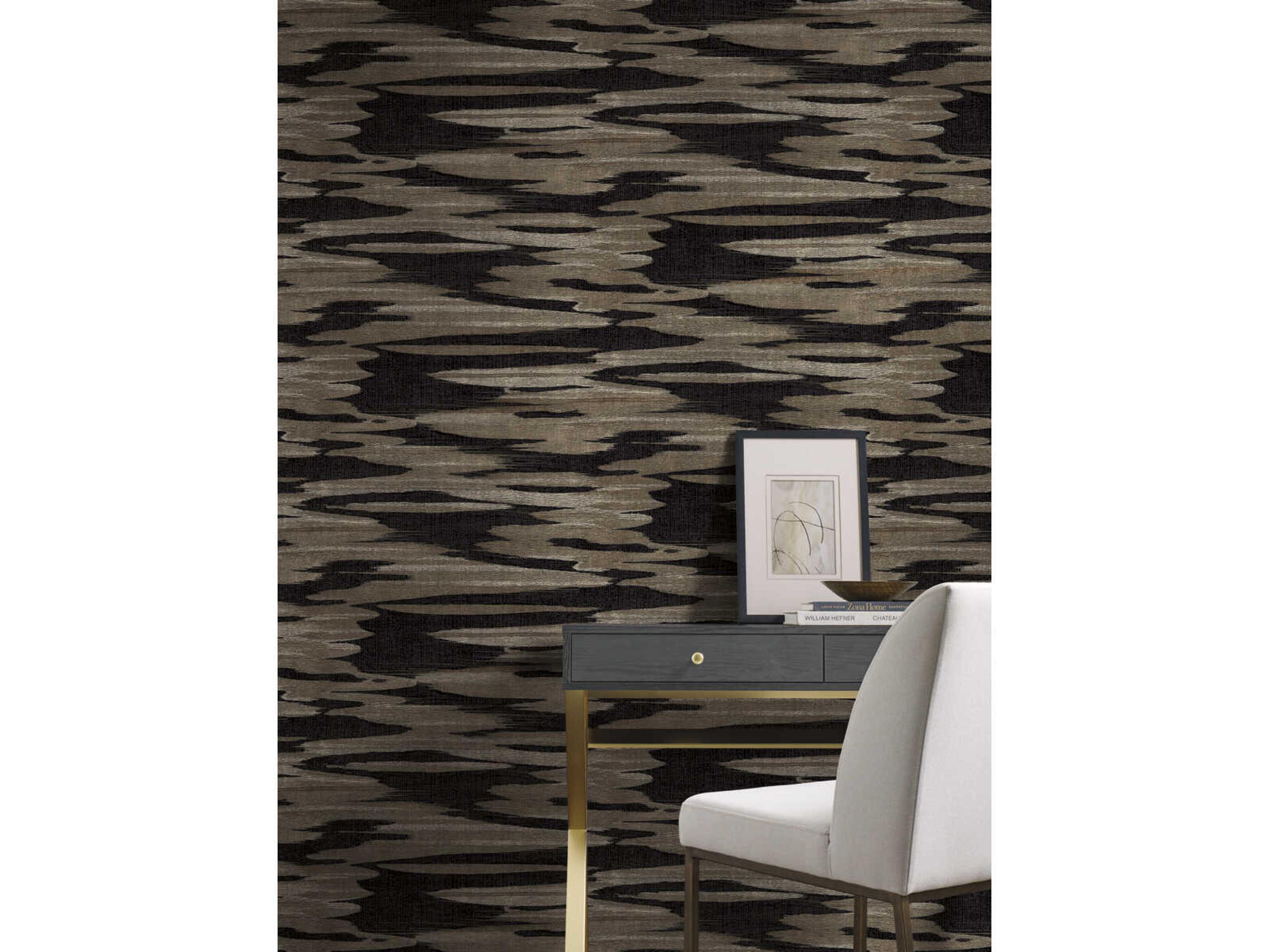 York Wallcoverings Antonina Vella Dazzling Dimensions Volume II Black Nimbus Wallpaper