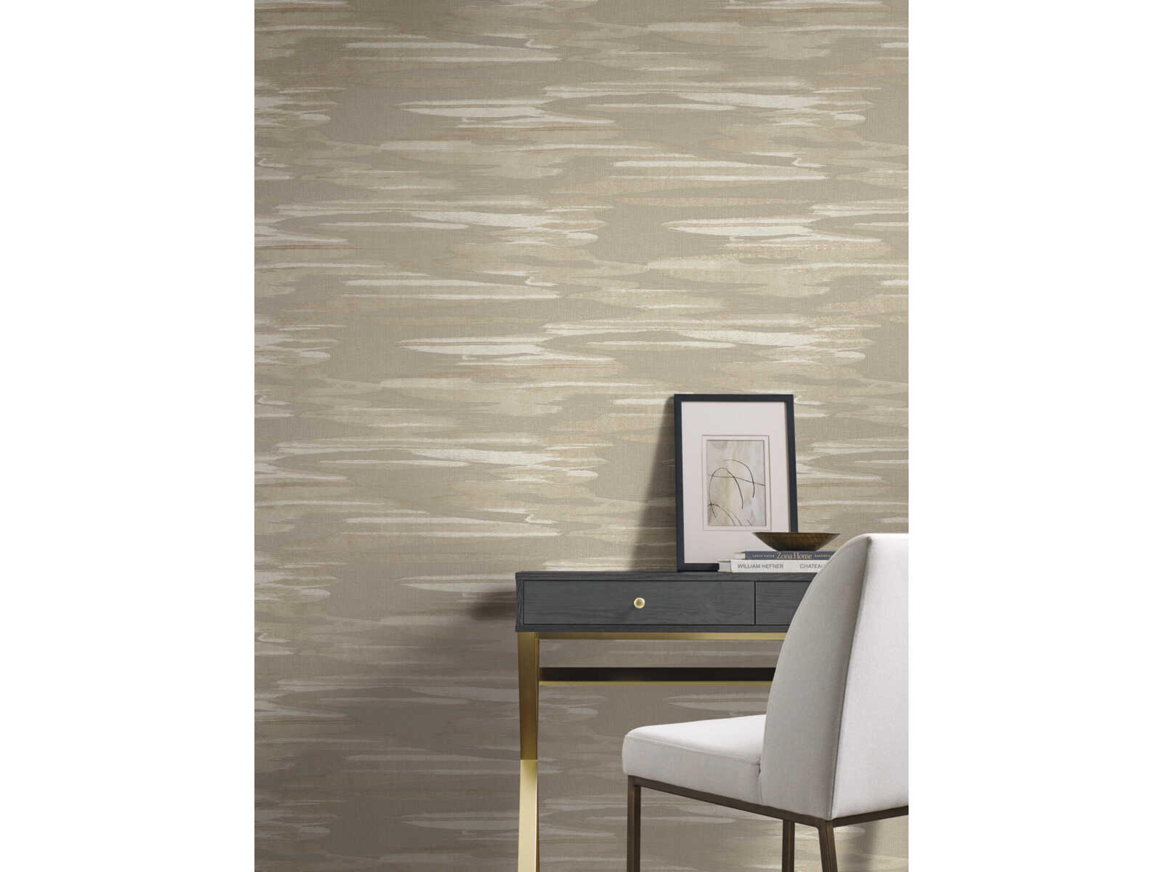 York Wallcoverings Antonina Vella Dazzling Dimensions Volume II Taupe Nimbus Wallpaper
