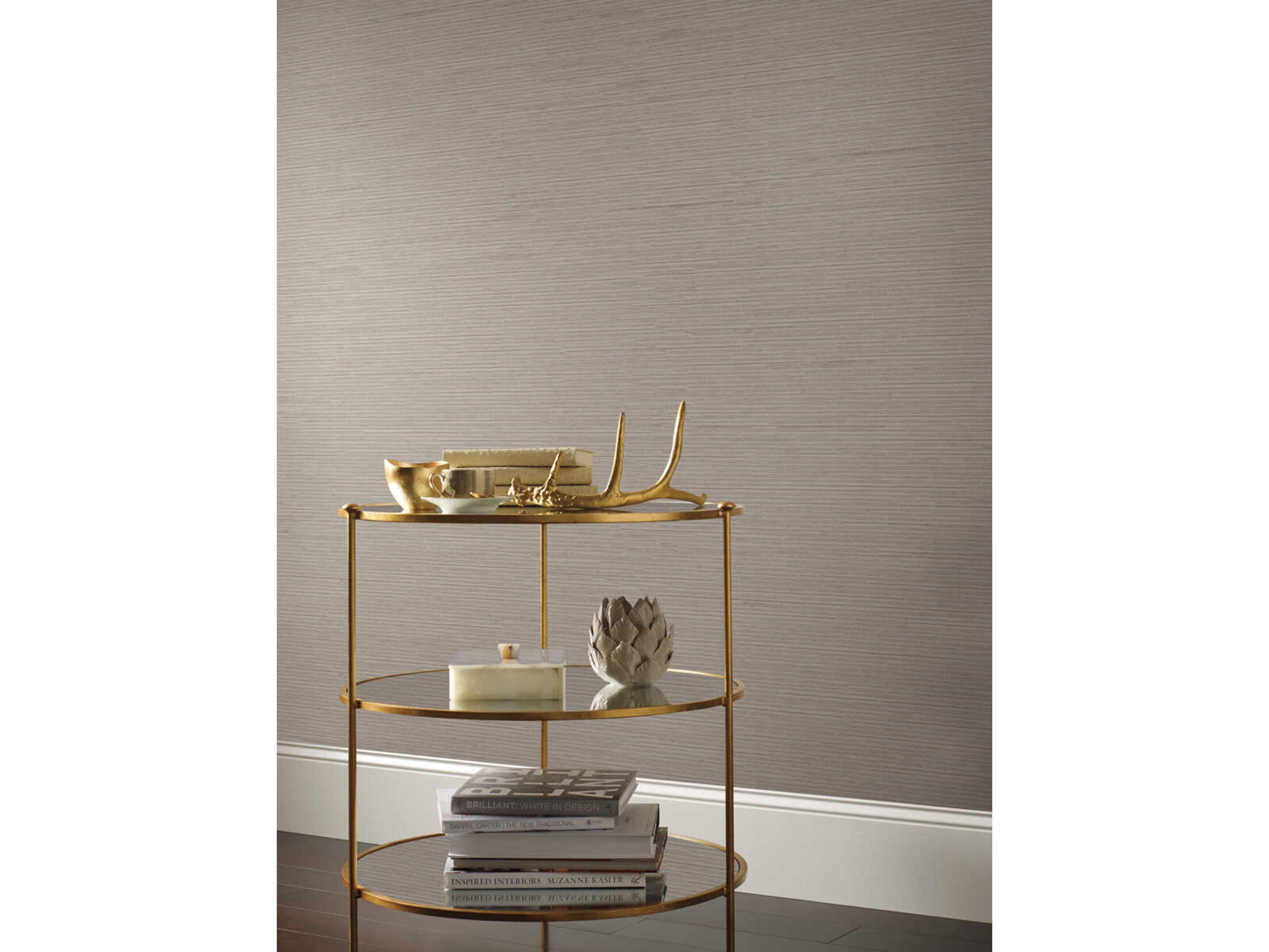 Antonina Vella Dazzling Dimensions Volume II Silver Metallic Ribbon Bamboo Wallpaper