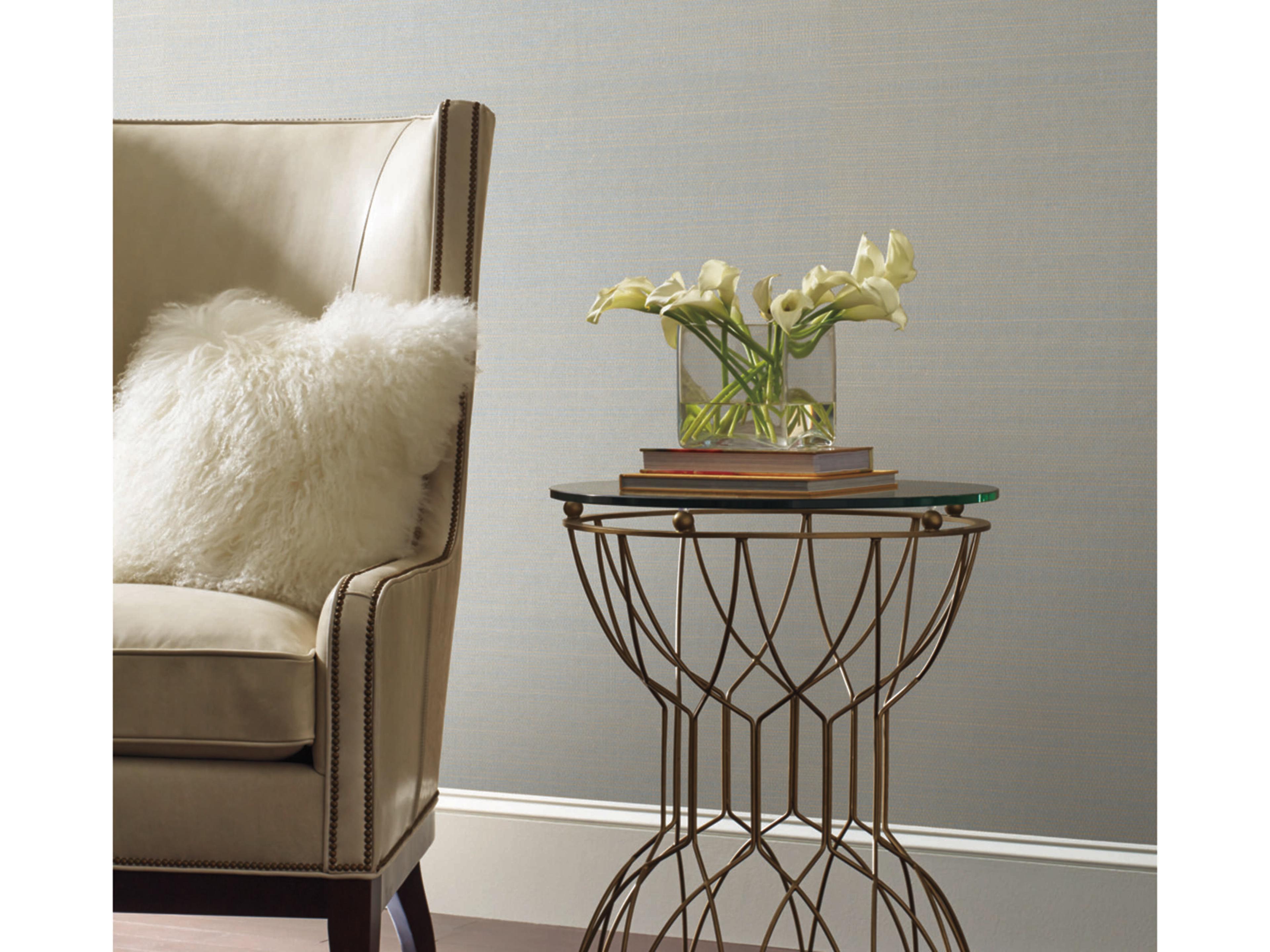 York Wallcoverings Black & White Resource Library Silver White Impression Wallpaper