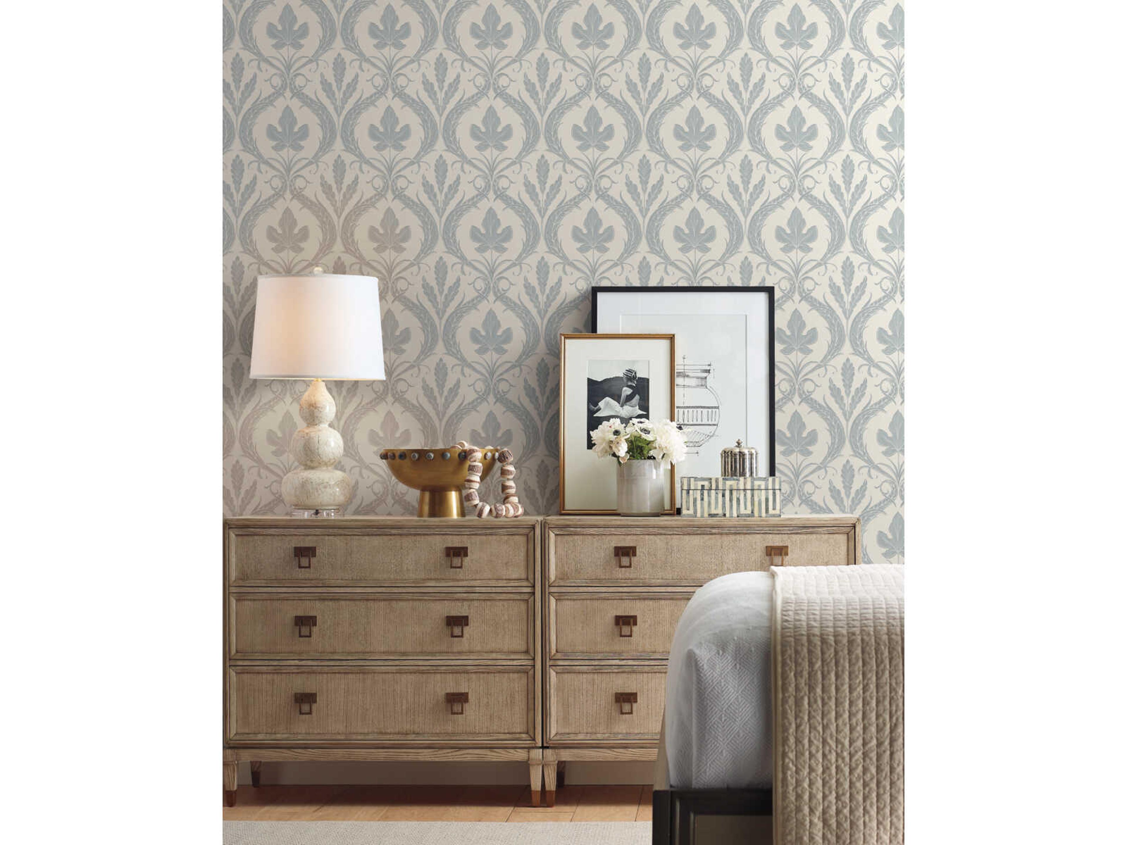 Damask Resource Library Blue Beige Adirondack Damask Wallpaper