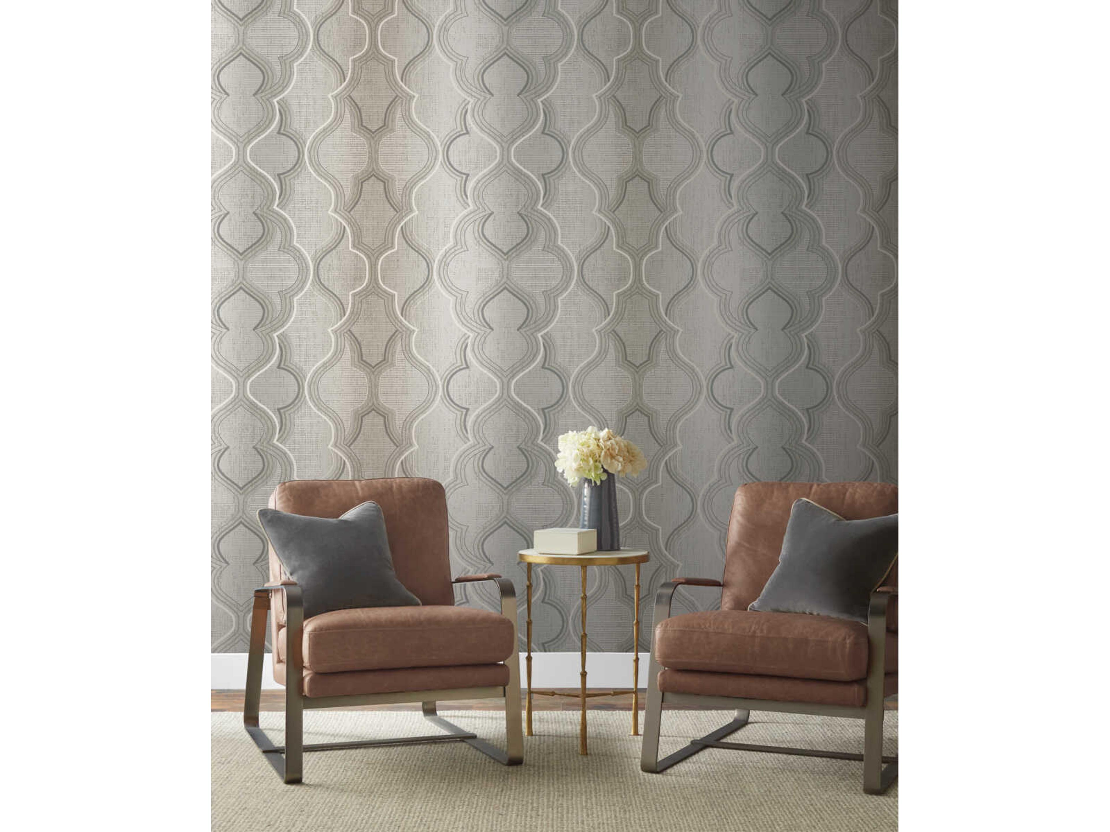 Damask Resource Library Beige Modern Ombre Damask Wallpaper