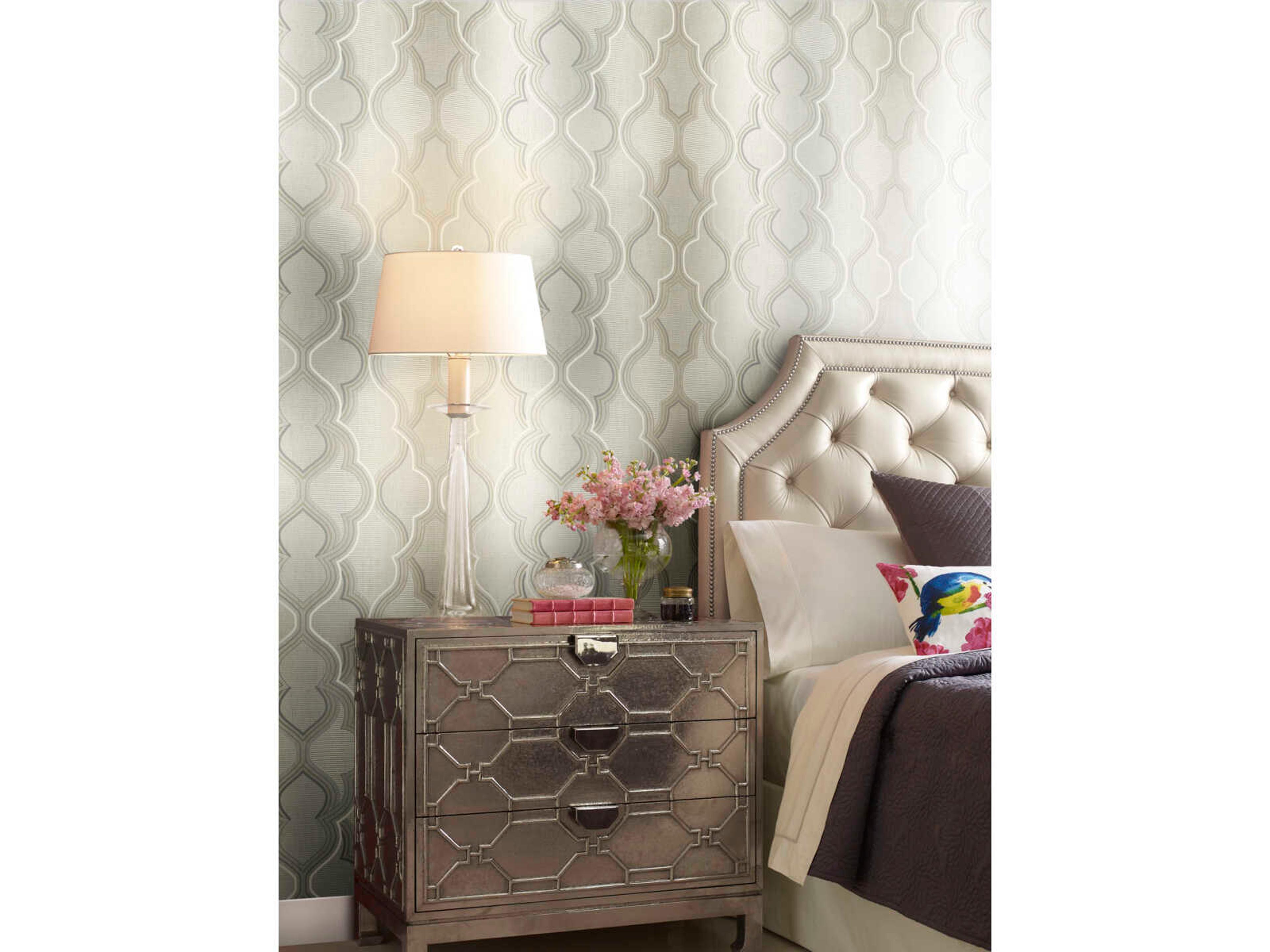 York Wallcoverings Damask Resource Library Beige Modern Ombre Damask Wallpaper