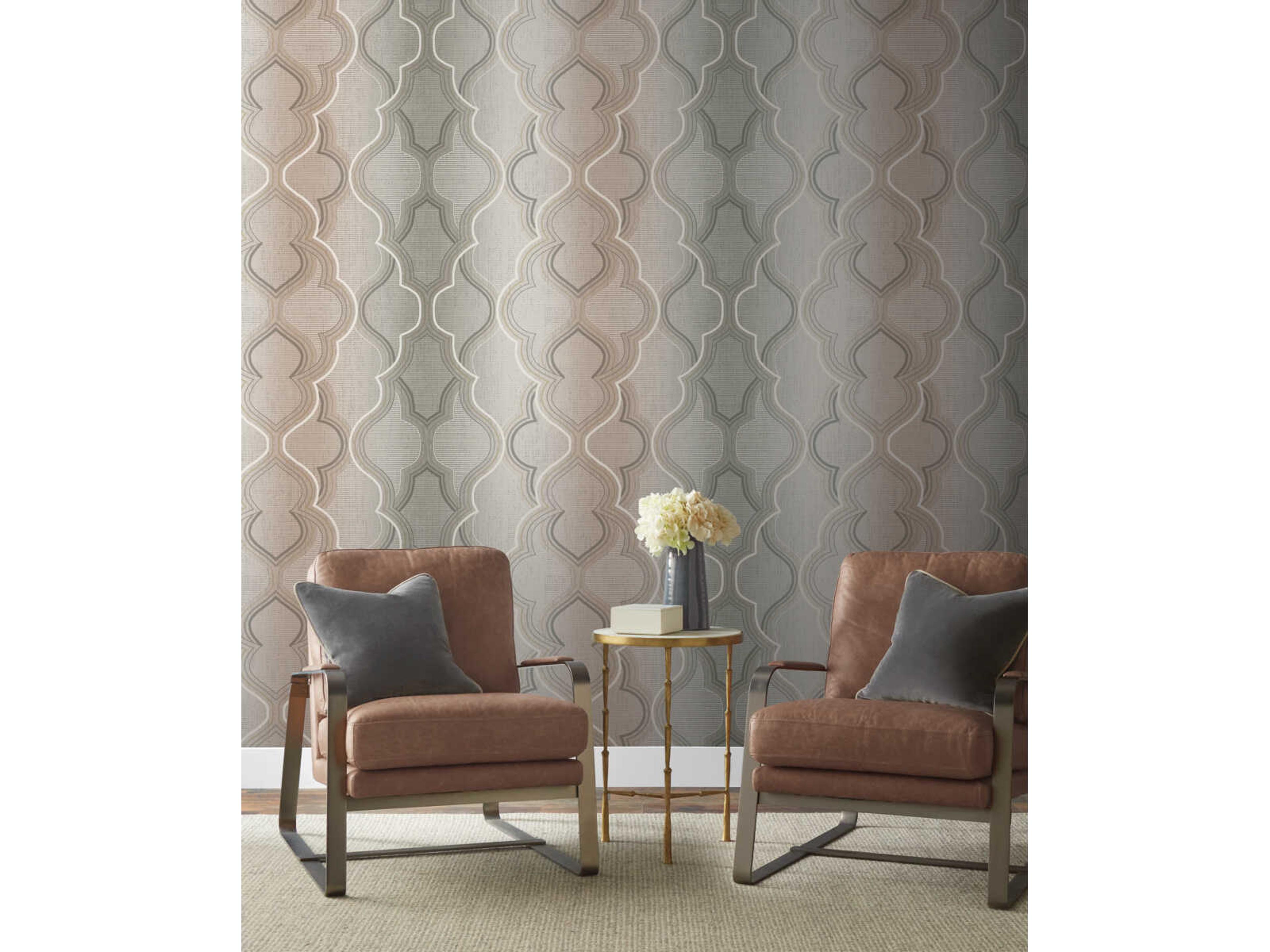 Damask Resource Library Brown Modern Ombre Damask Wallpaper
