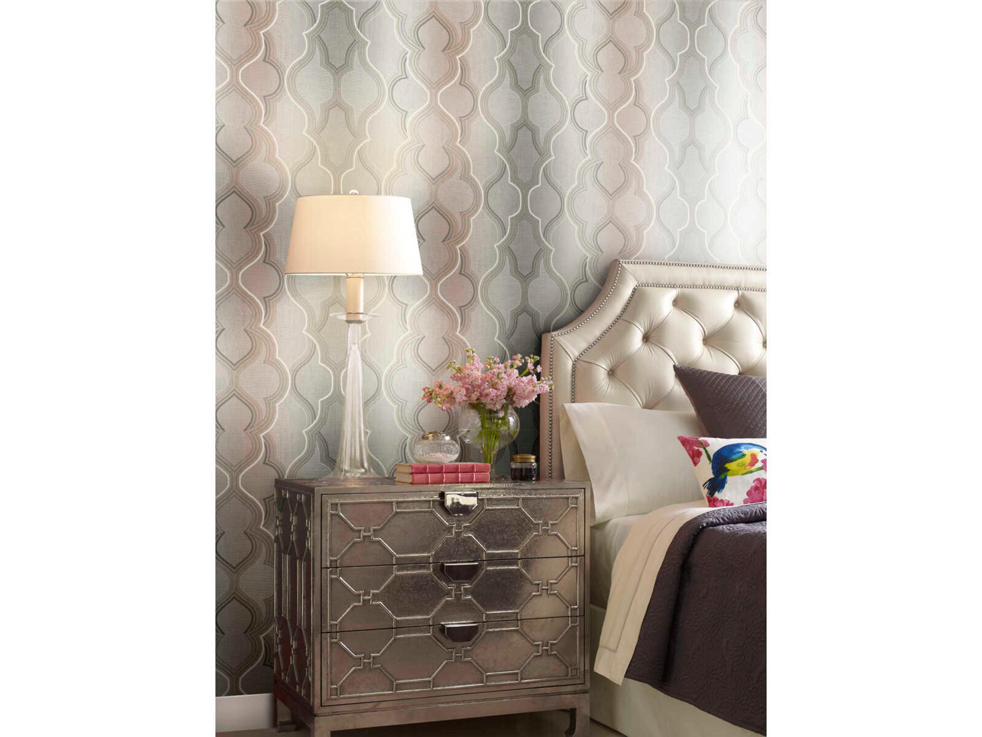 York Wallcoverings Damask Resource Library Brown Modern Ombre Damask Wallpaper